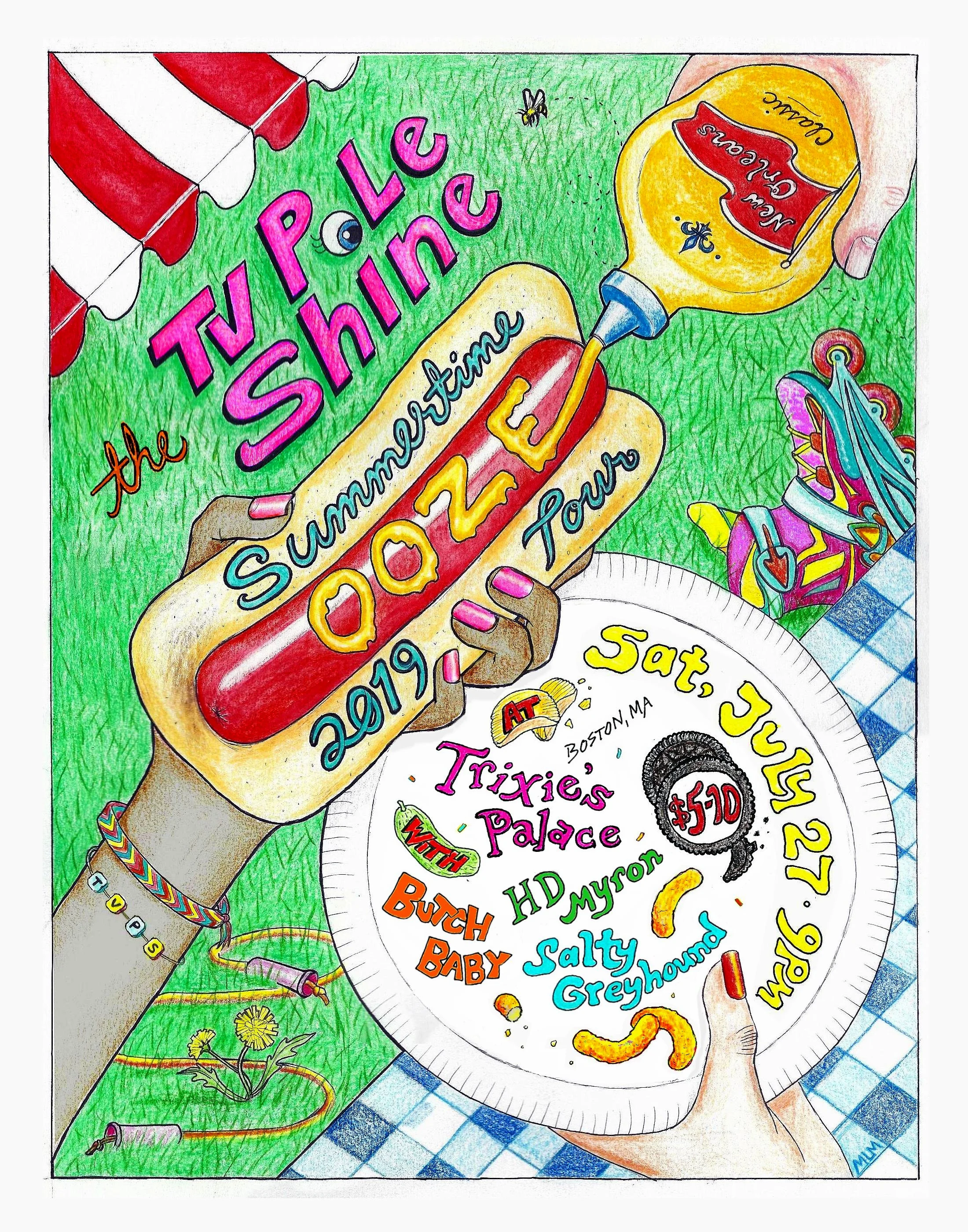 Tour Poster - TV Pole Shine (New Orleans band)