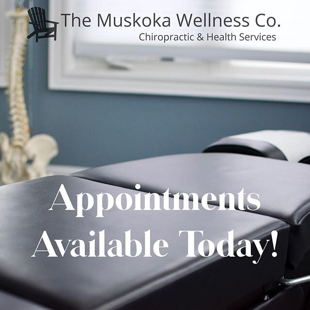 Dr. Candace Wahl &amp; Dr. Hannah Lafayette-Brooks have Chiropractic and Naturopathic appointment openings today! Call 705-706-1779 to book. Make sure to check out the Gravenhurst Farmers Market across the street before or after your appointment!