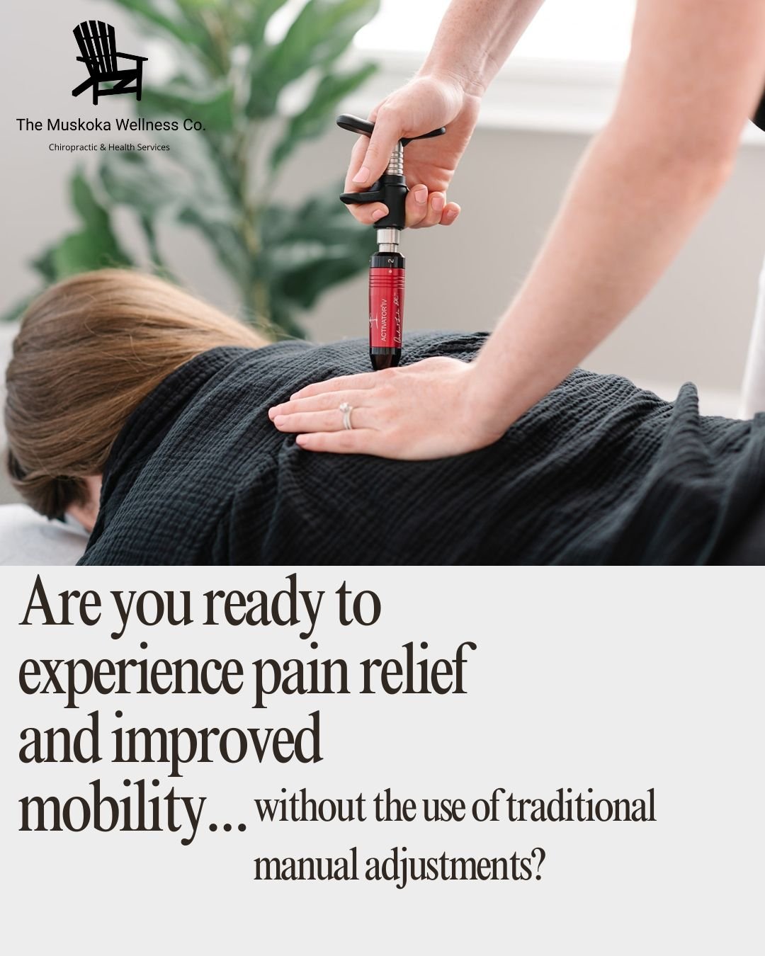 The Activator Technique uses a specialized instrument to provide a quick and precise adjustment, targeting specific areas of the spine and joints. This technique is perfect for those seeking a gentle approach without the traditional manual adjustment