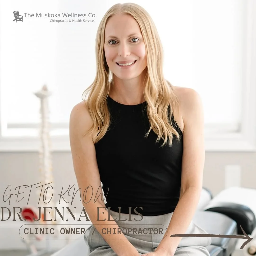 Get to Know: 

Dr. Jenna Ellis, CLINIC OWNER / CHIROPRACTOR

Approachable - problem solver - compassionate.

Owner of The Muskoka Wellness Co. - where she&rsquo;s equal parts health clinic operator, tech whisperer, mop master and keeper of the extra 
