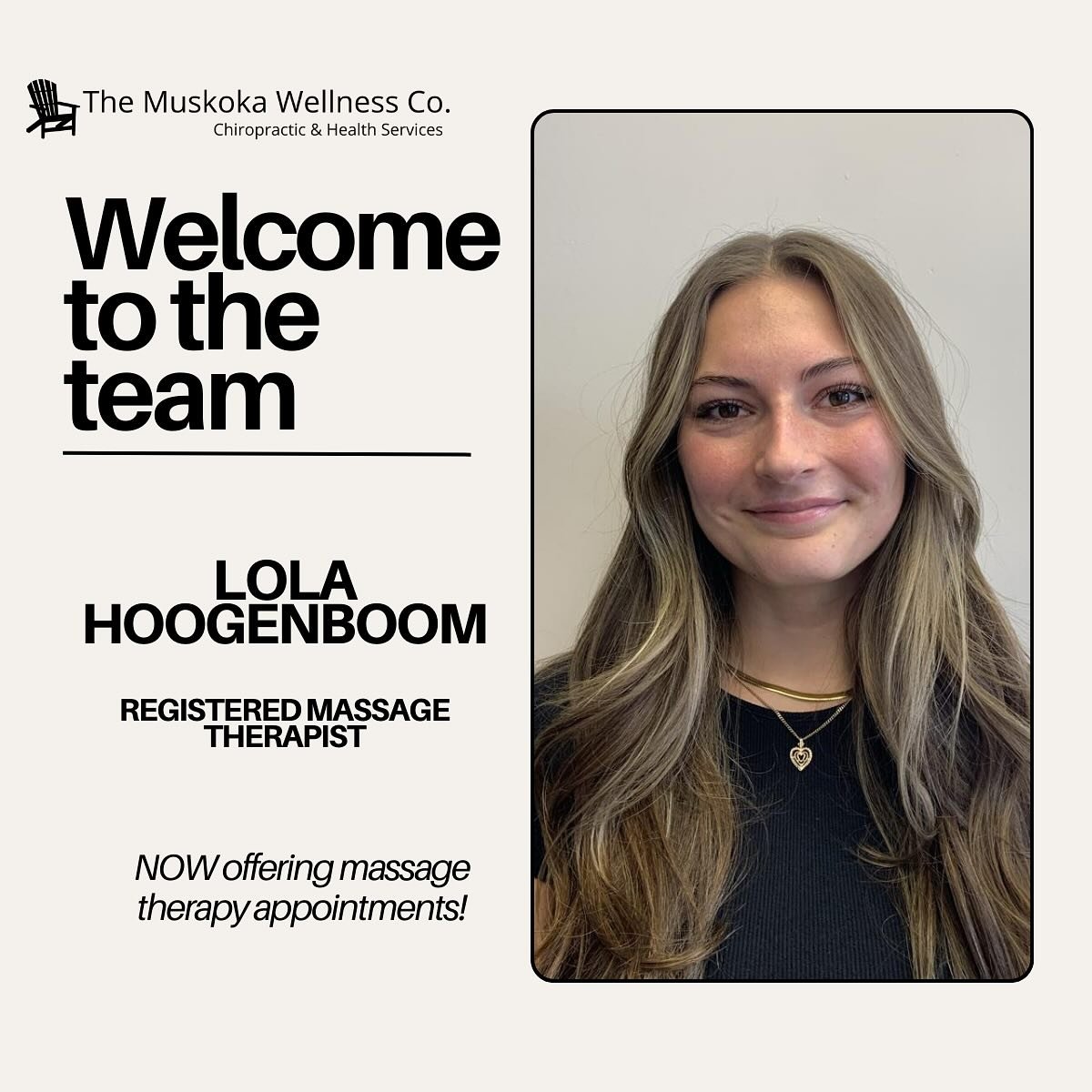 You asked we listened! We have expanded our massage therapy offerings! Please join us in welcoming Registered Massage Therapist Lola to the team! Appointments available starting this week!