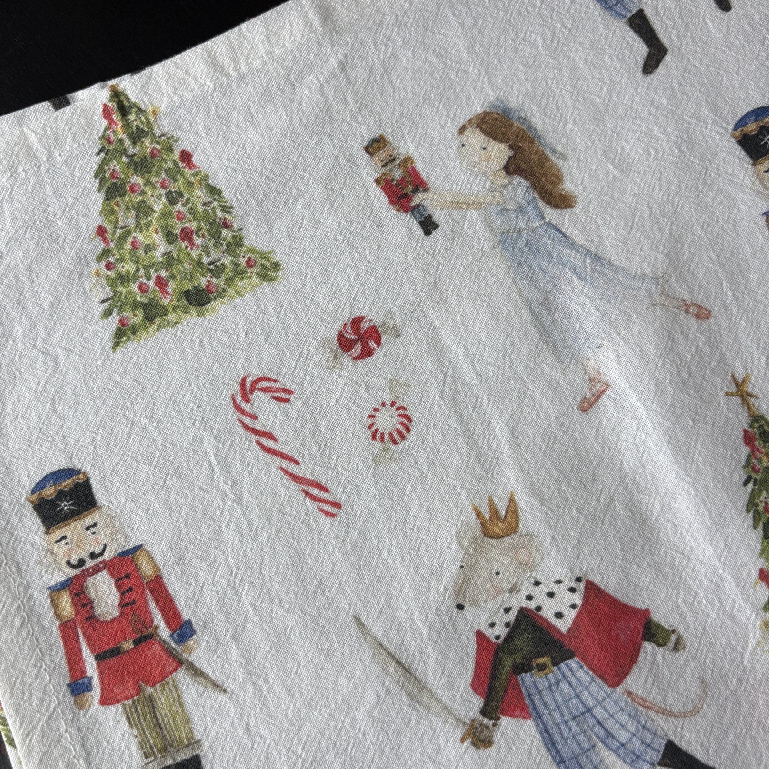 Emily Lex Nutcracker Cotton Tea Towel Detail