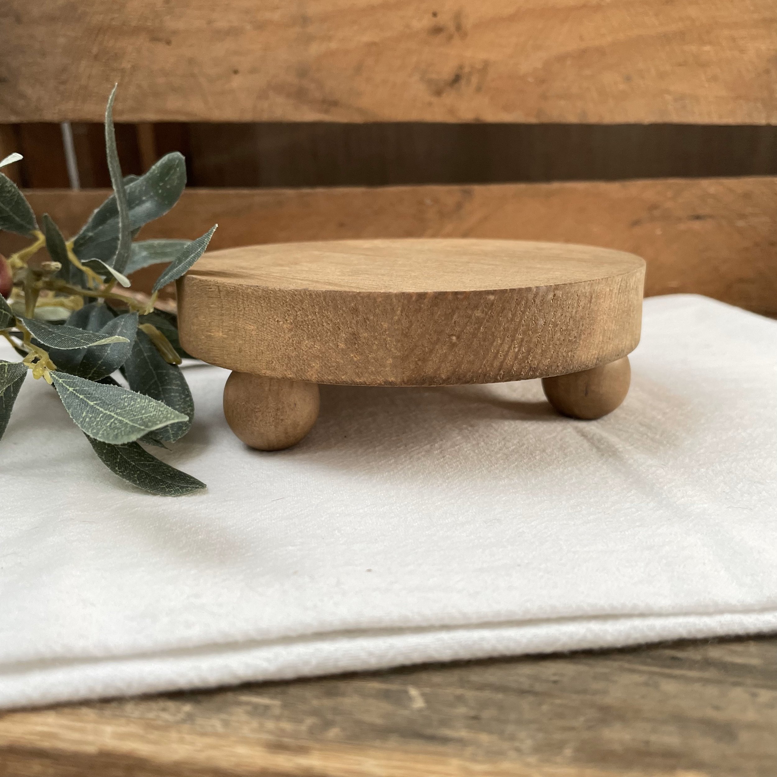 Antique Candle Mini Wooden Riser