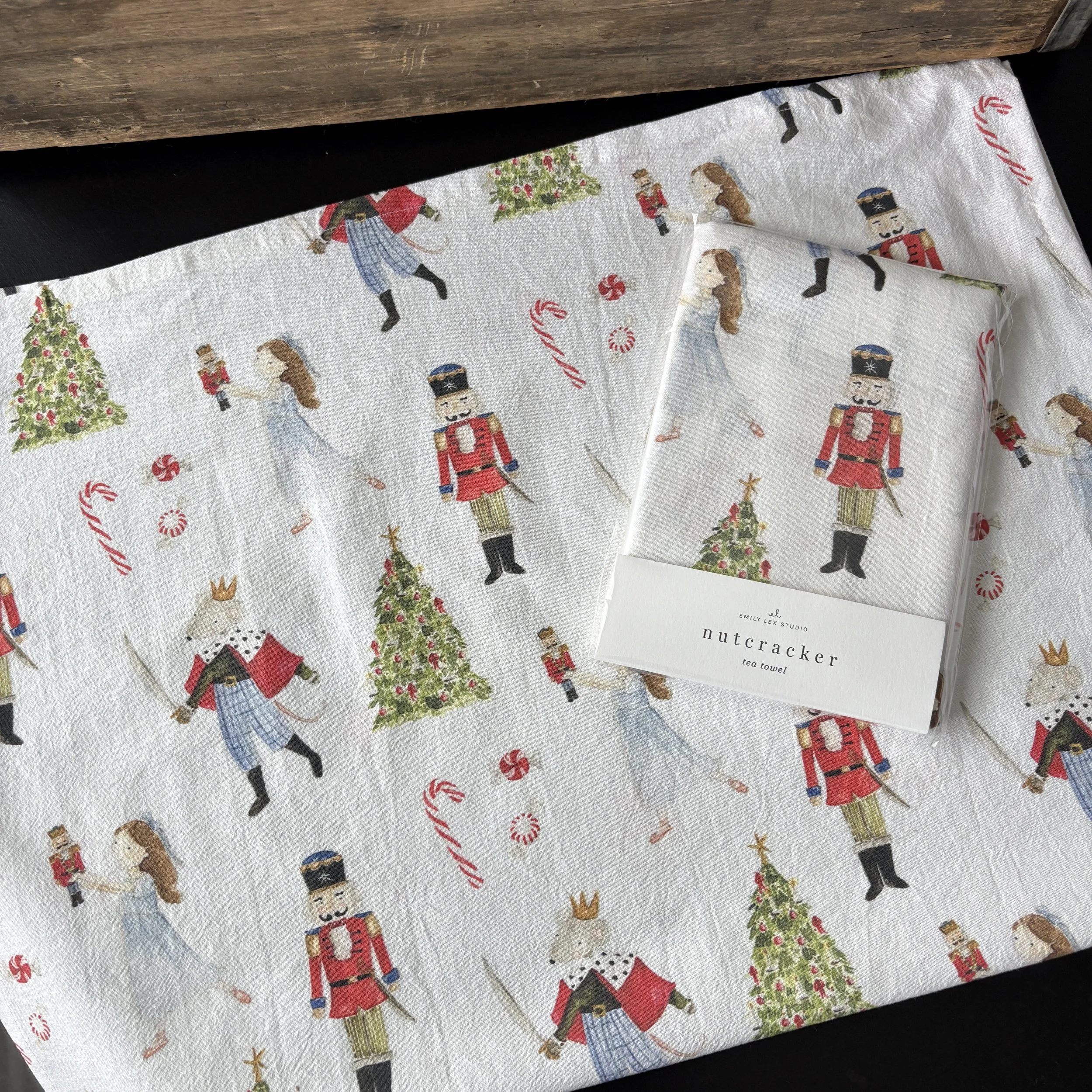 Emily Lex Nutcracker Cotton Tea Towel Front