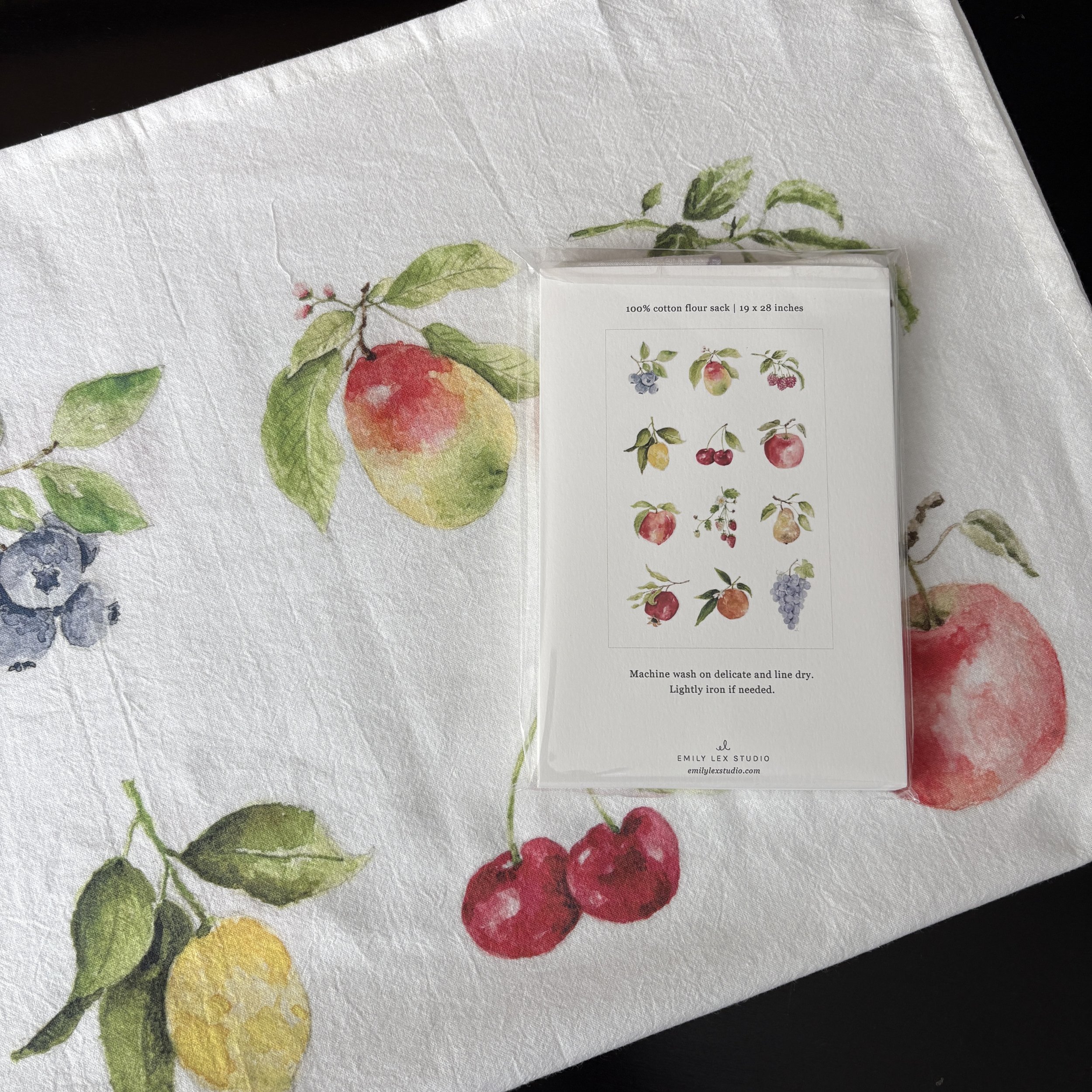 Fruit Cotton Tea Towel Back.JPG