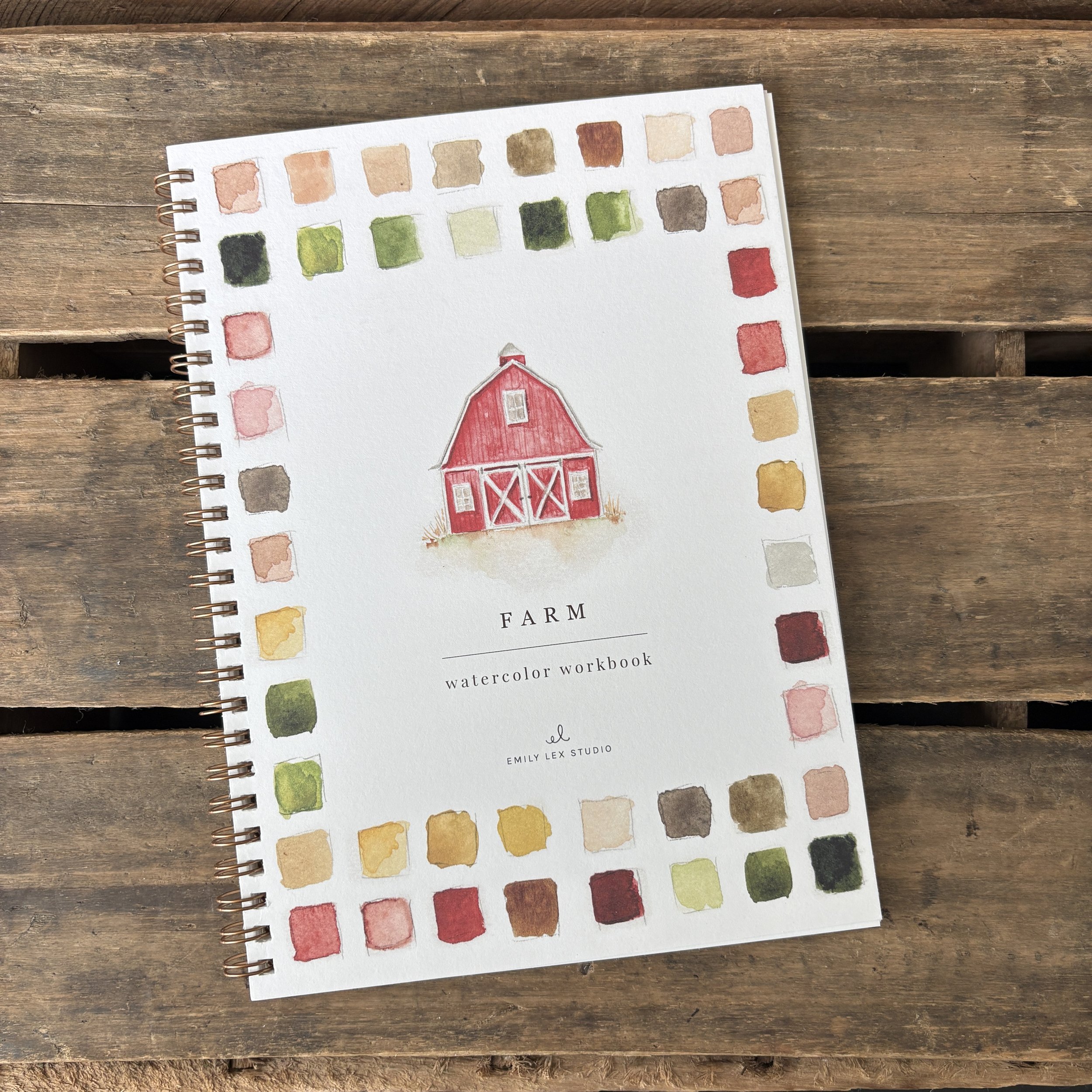 Farm Watercolor Workbook