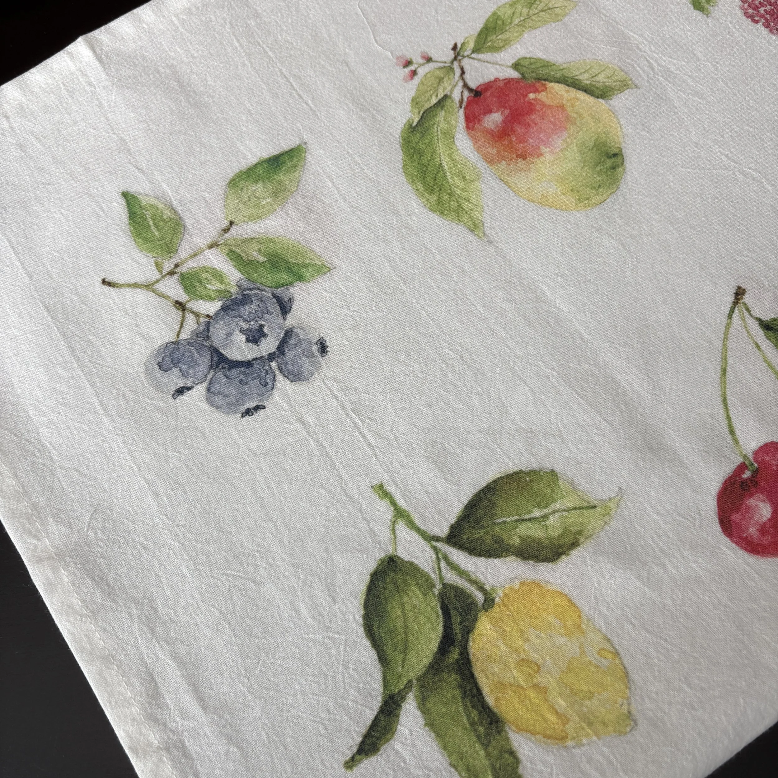 Fruit Cotton Tea Towel Detail.JPG