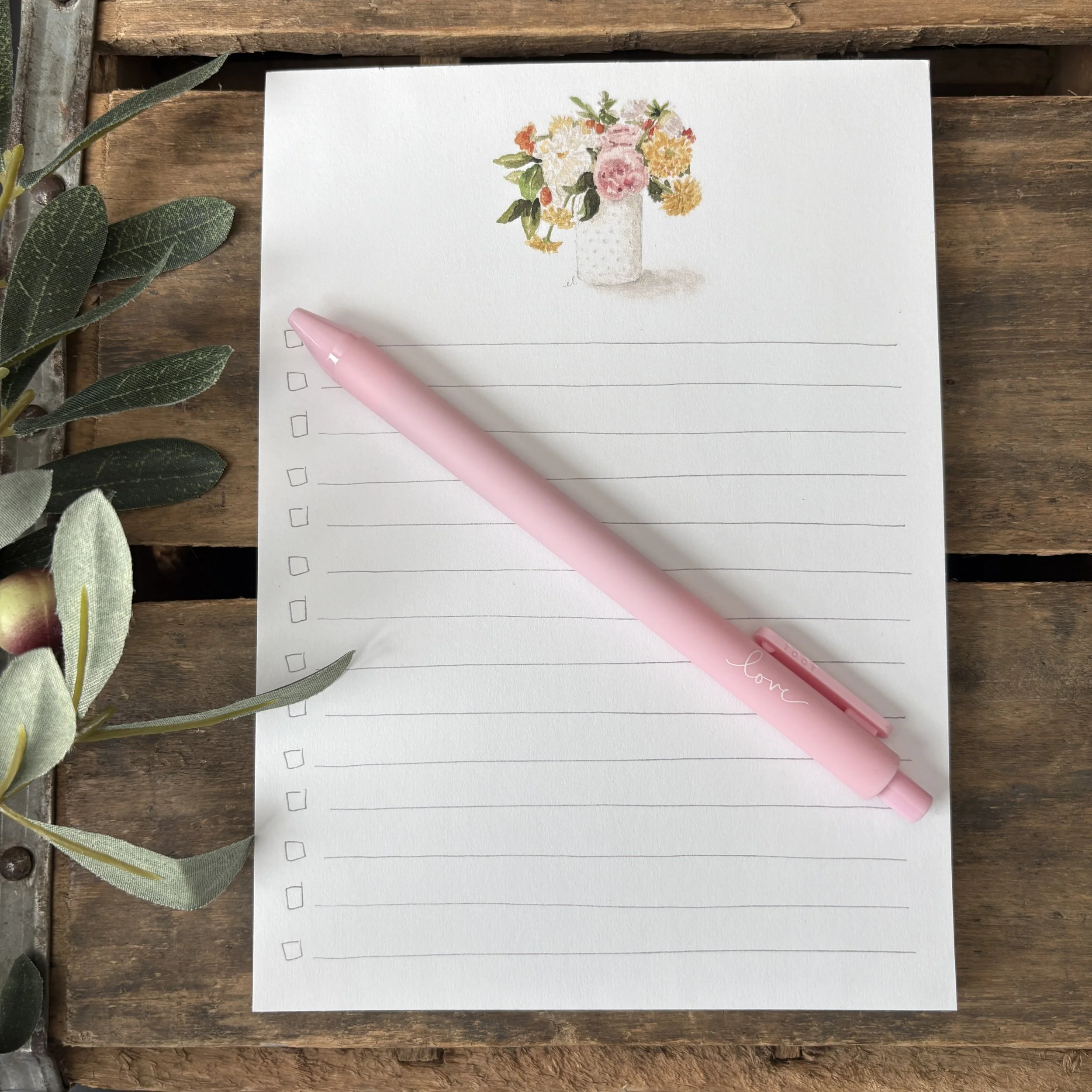 Emily Lex Love Jotter Pen with Notepad