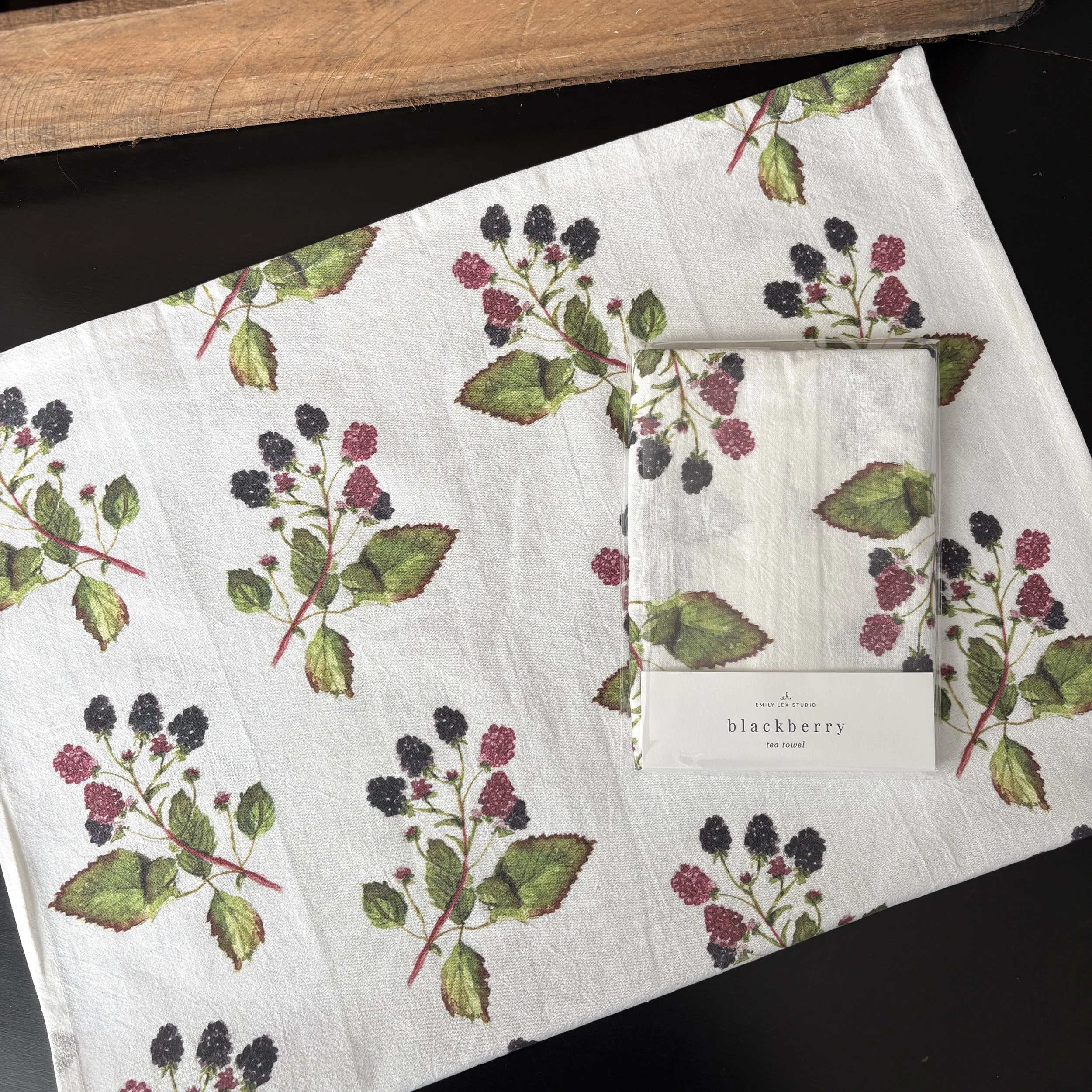 Blackberry Cotton Tea Towel