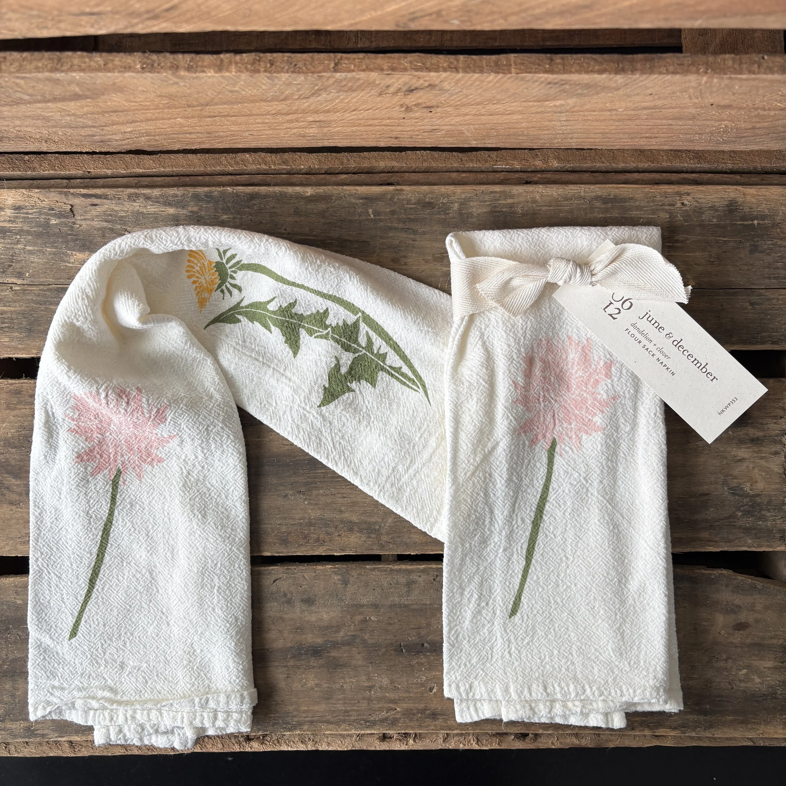 Dandelion + Clover Cotton Napkin