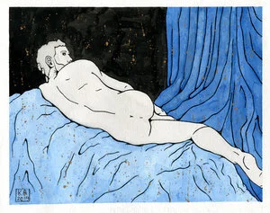 Justin as La Grande Odalisque
