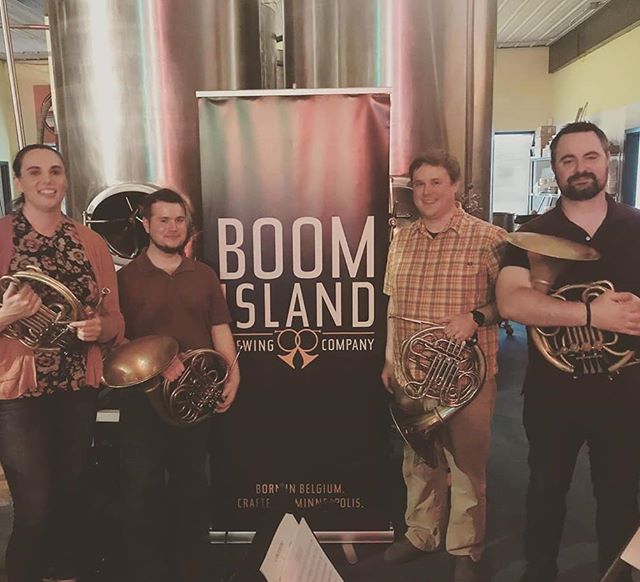 It was a great night @boomislandbeer for horn quartets. Thanks to everyone that came out! #hornquartet #horn #chambermusic #mnhq