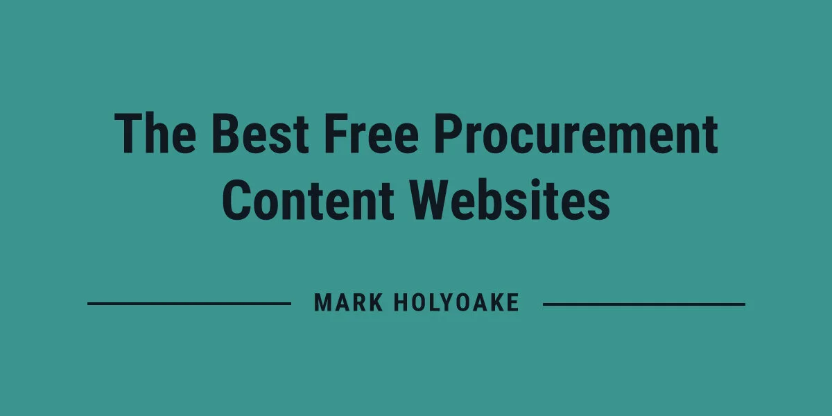 The Best Free Procurement Content Websites
