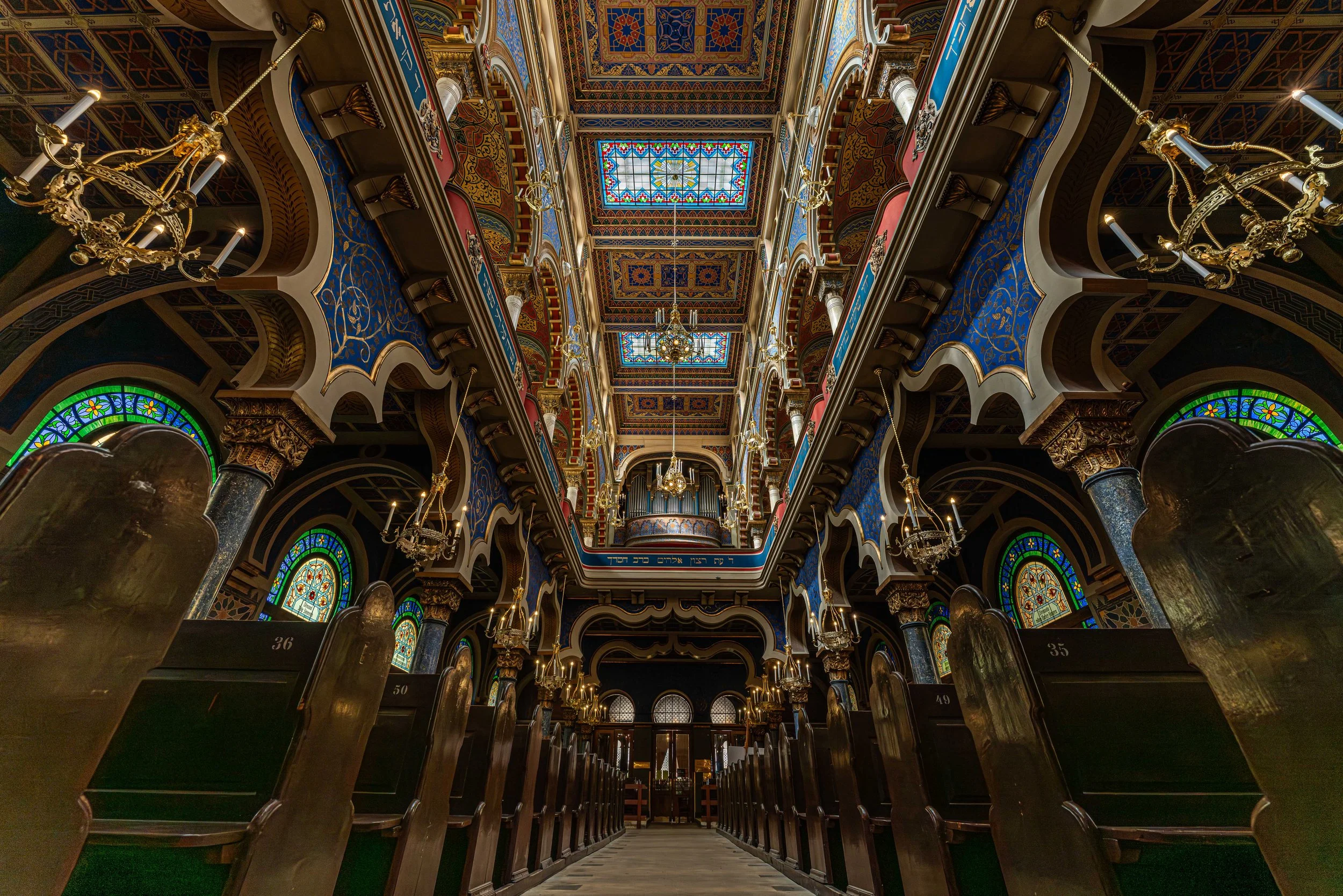 Prague, Spanish Synagogue - Every detail glows with dignity, a sanctuary of spirit enduring history’s shadows and silence.