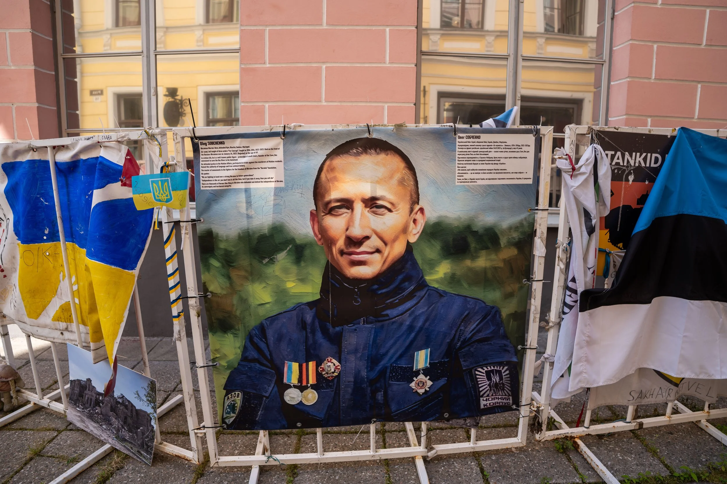 Riga. Portrait of courage – Honoring those who fight and fall, their faces remind us that freedom always has a price.