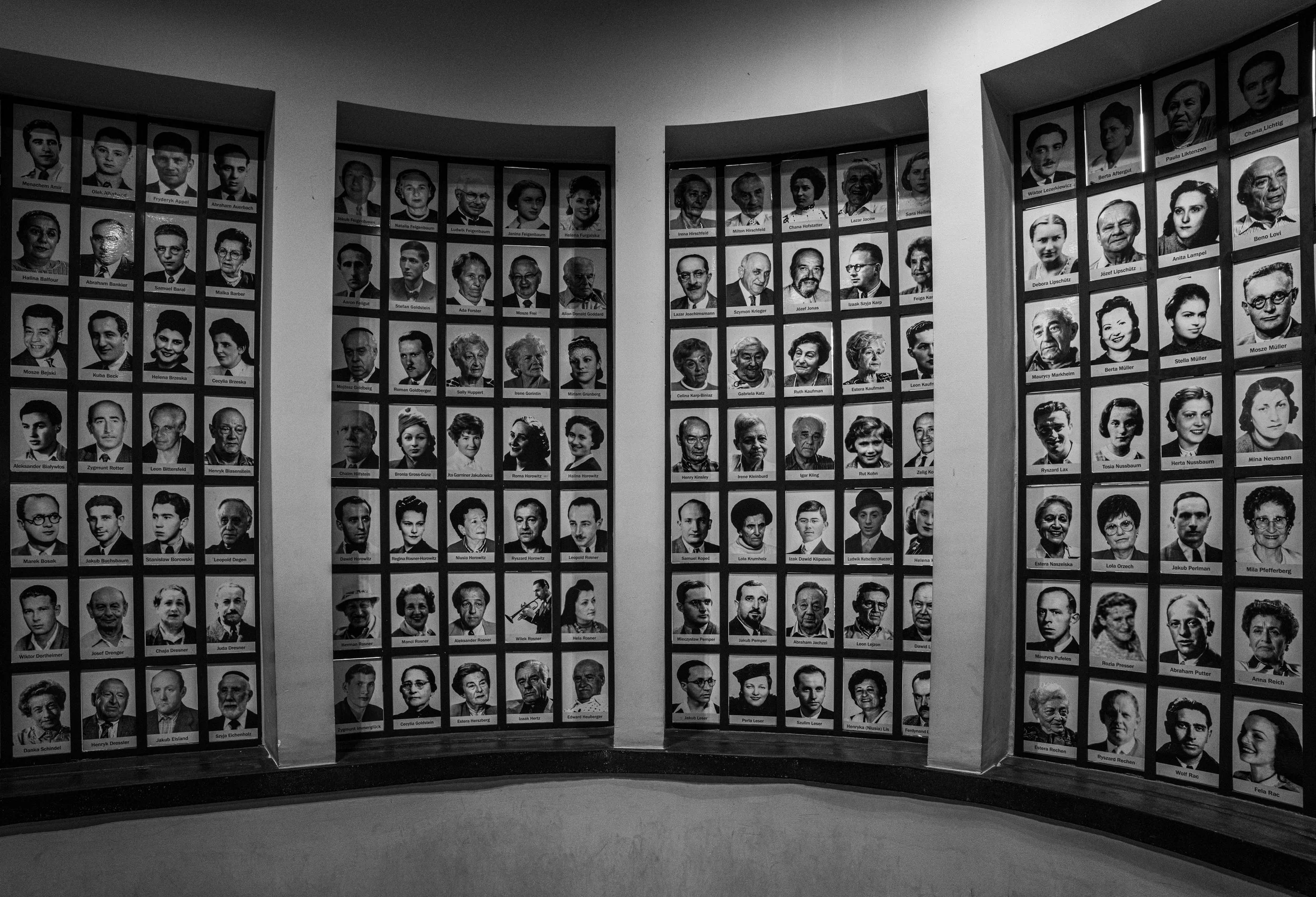 Krakow - Schindler's Facotry. Faces of survivors — fragile but powerful symbols of resilience and hope.