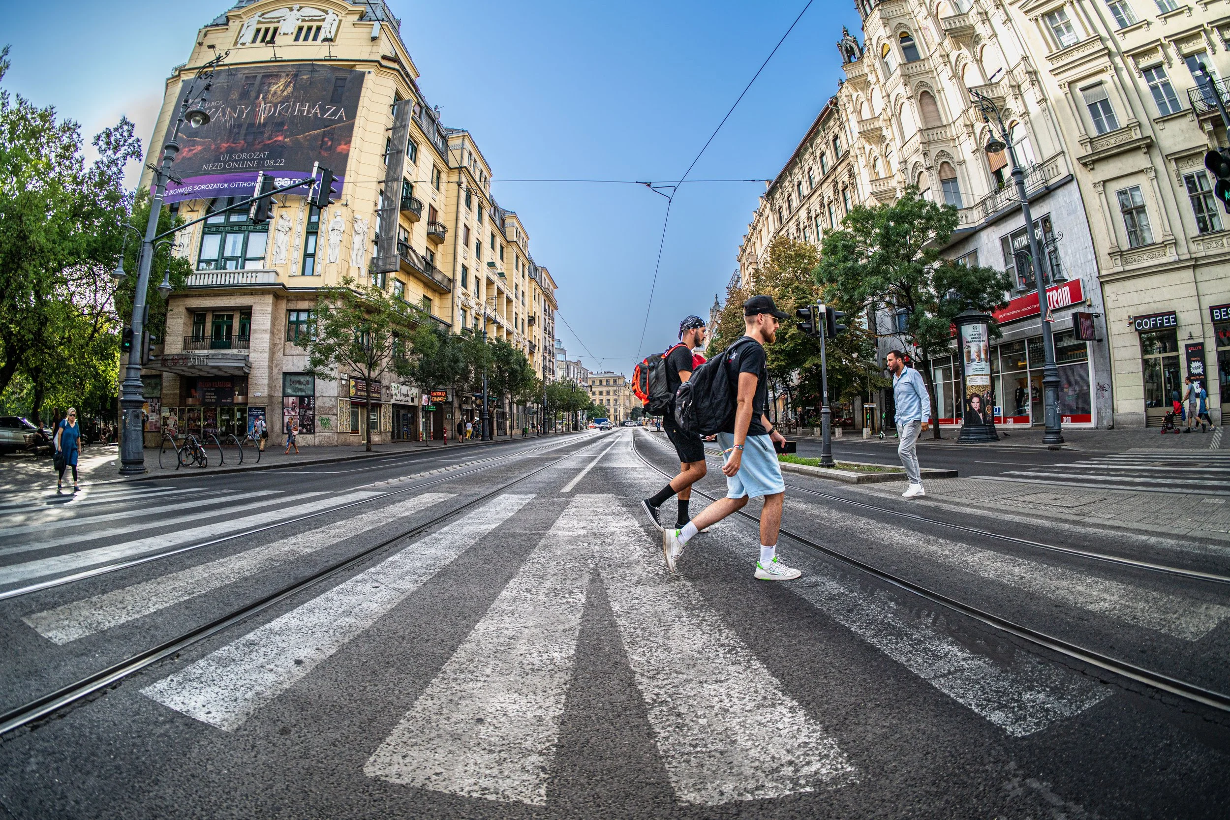 Budapest - Steps stretch across the city’s veins, geometry and youth converging in playful stride.