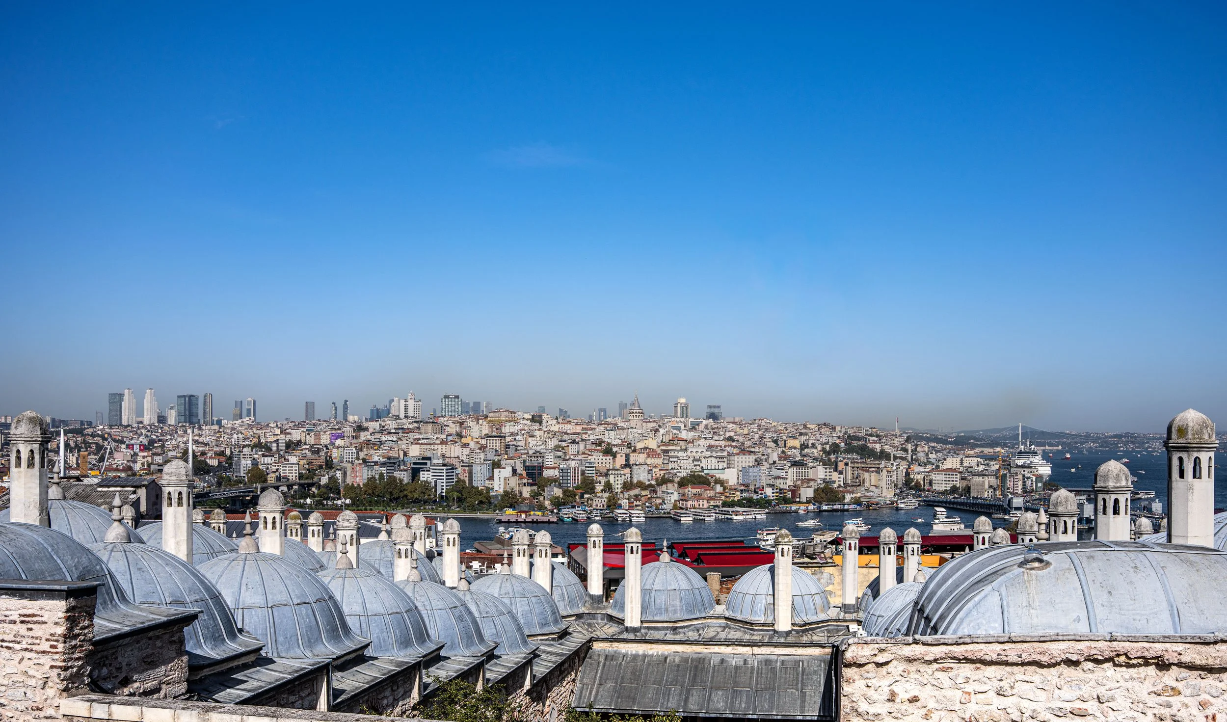 Istanbul, Golden Horn View - Layers of history rise: Ottoman roofs, Galata’s tower, and modern skyline merging endlessly.