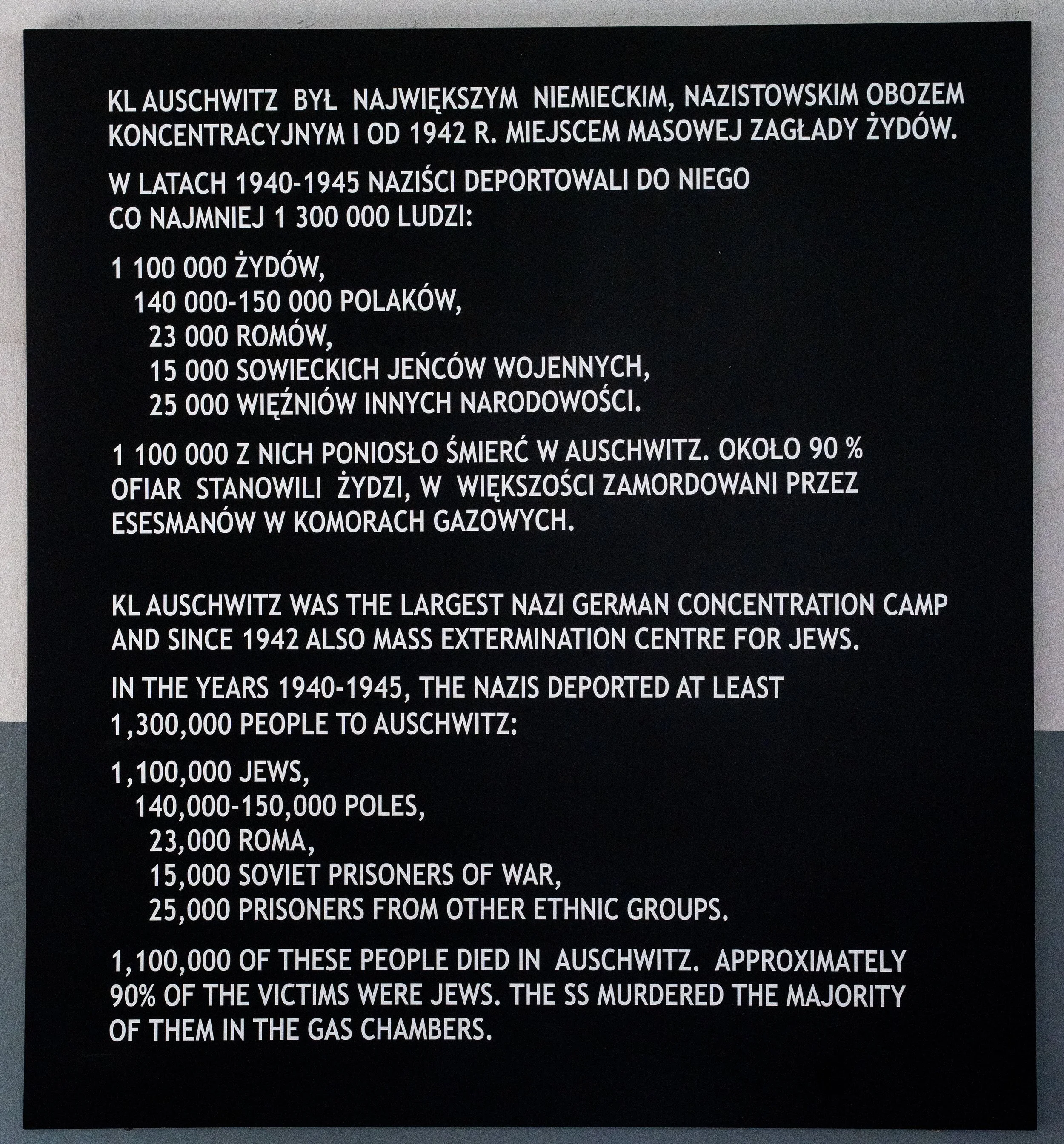1.3 million deported. 1.1 million murdered. Behind each number, a face, a name, a stolen life.”