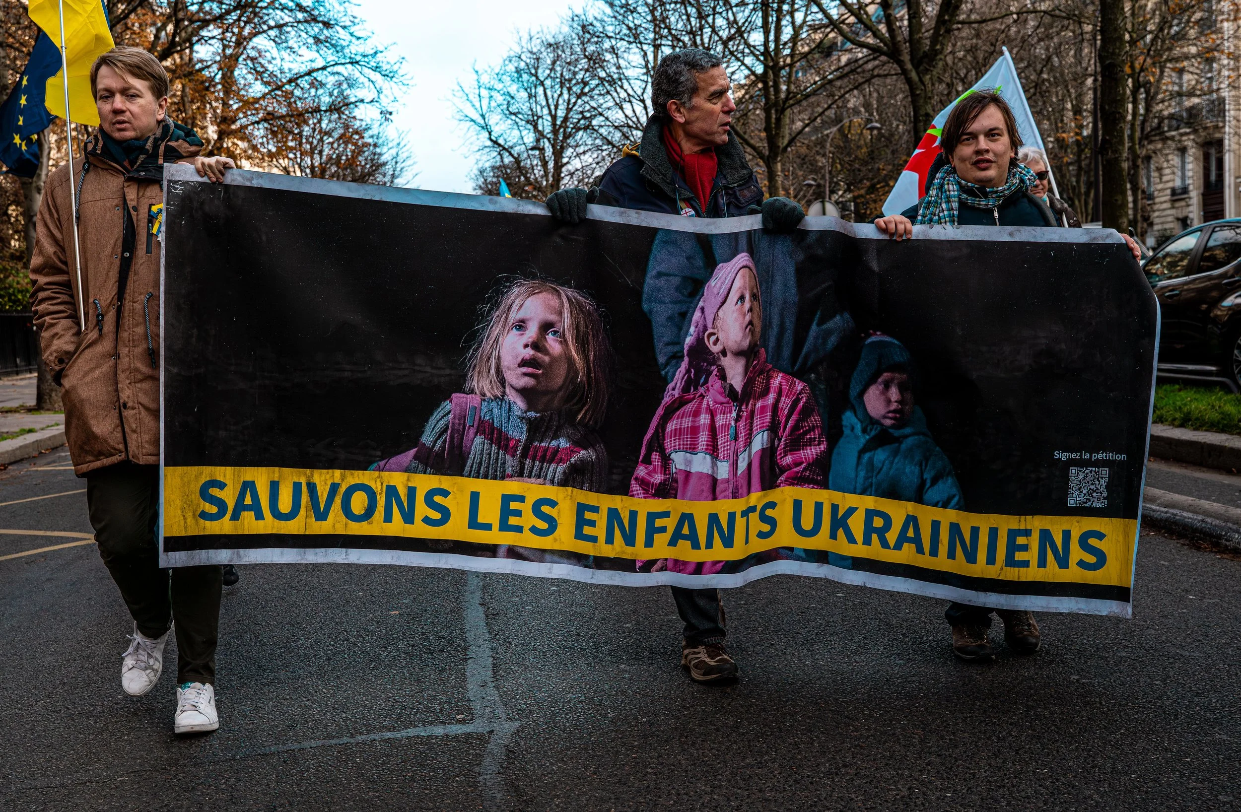 Paris. Save the Ukrainian children’ — the faces of innocence remind us what is truly at stake in this war.