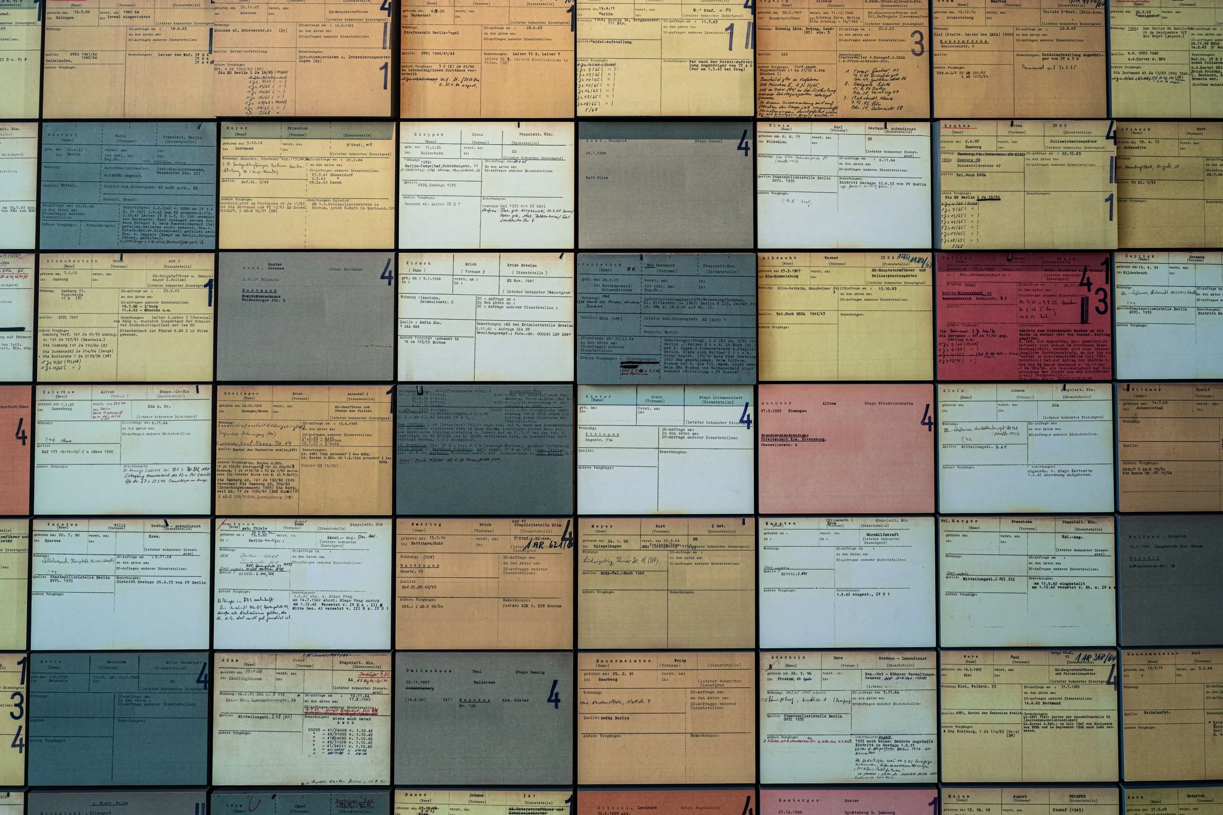 Berlin. Archival documents, silent witnesses to lives broken and erased by Nazi persecution.