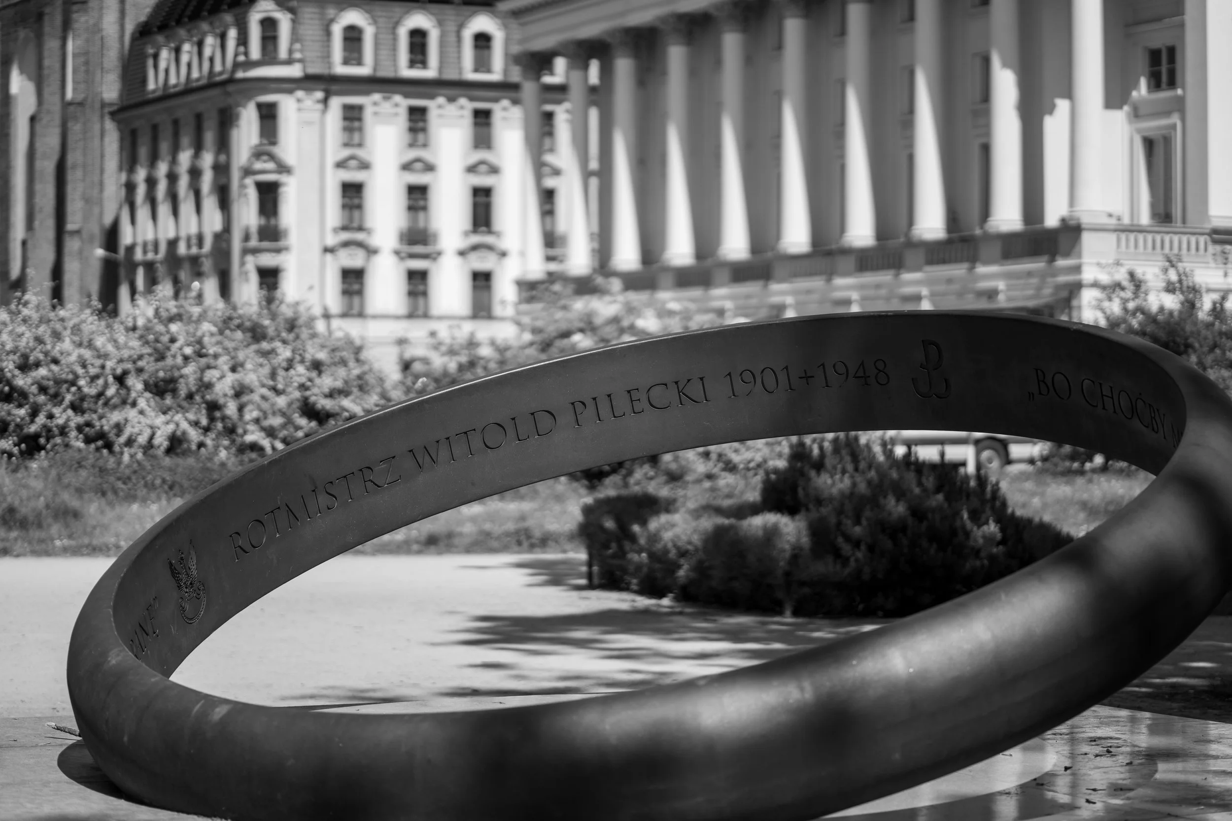 Wrocław – Witold Pilecki’s name etched in silence, resistance engraved forever against the weight of tyranny.