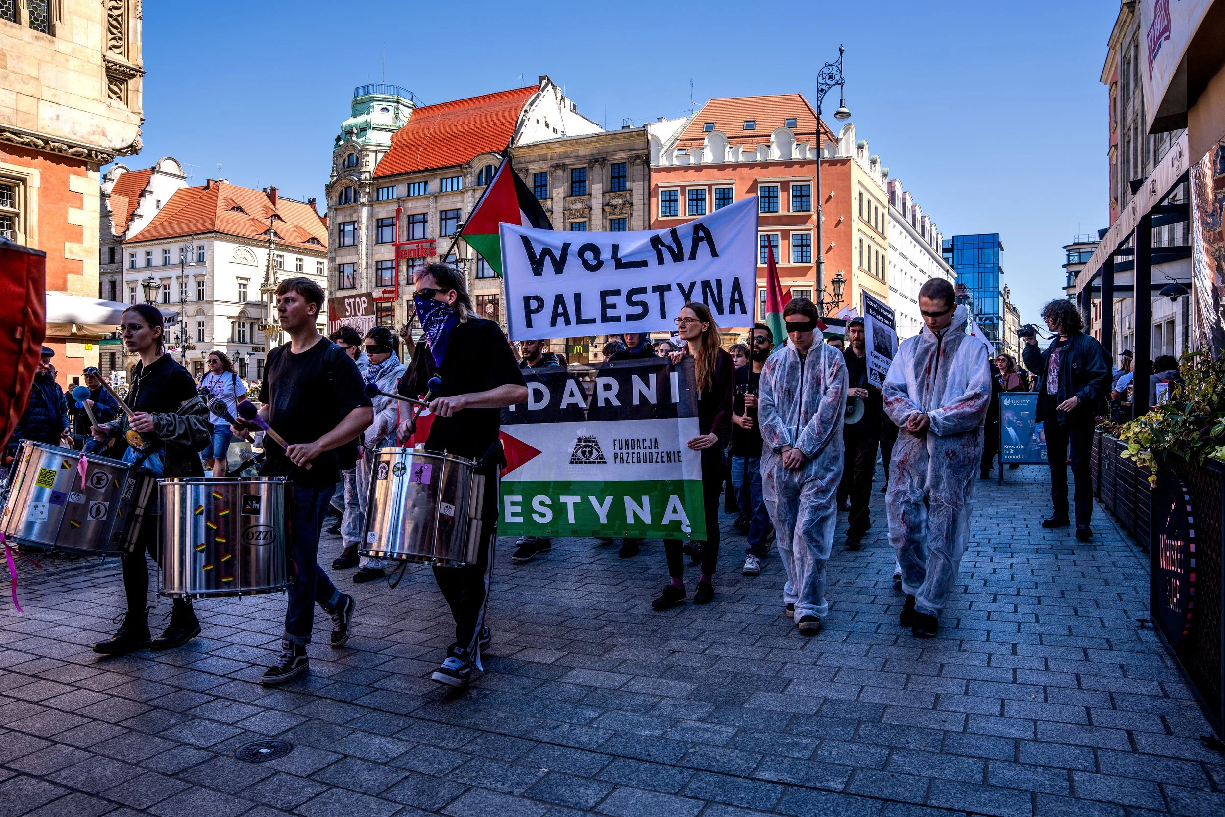 In Wrocław, protesters march against Israel’s war in Gaza, calling for justice and an end to innocent lives lost.