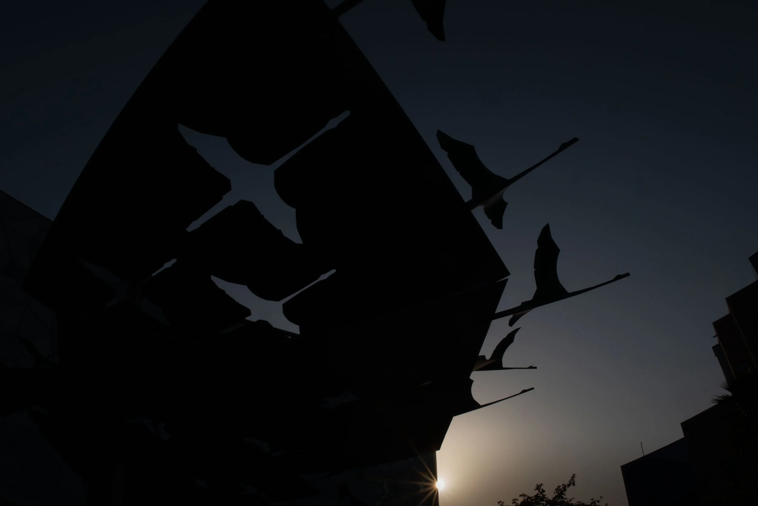 Kuwait City: Metal wings cut the fading light, turning twilight into a flight of shadows.