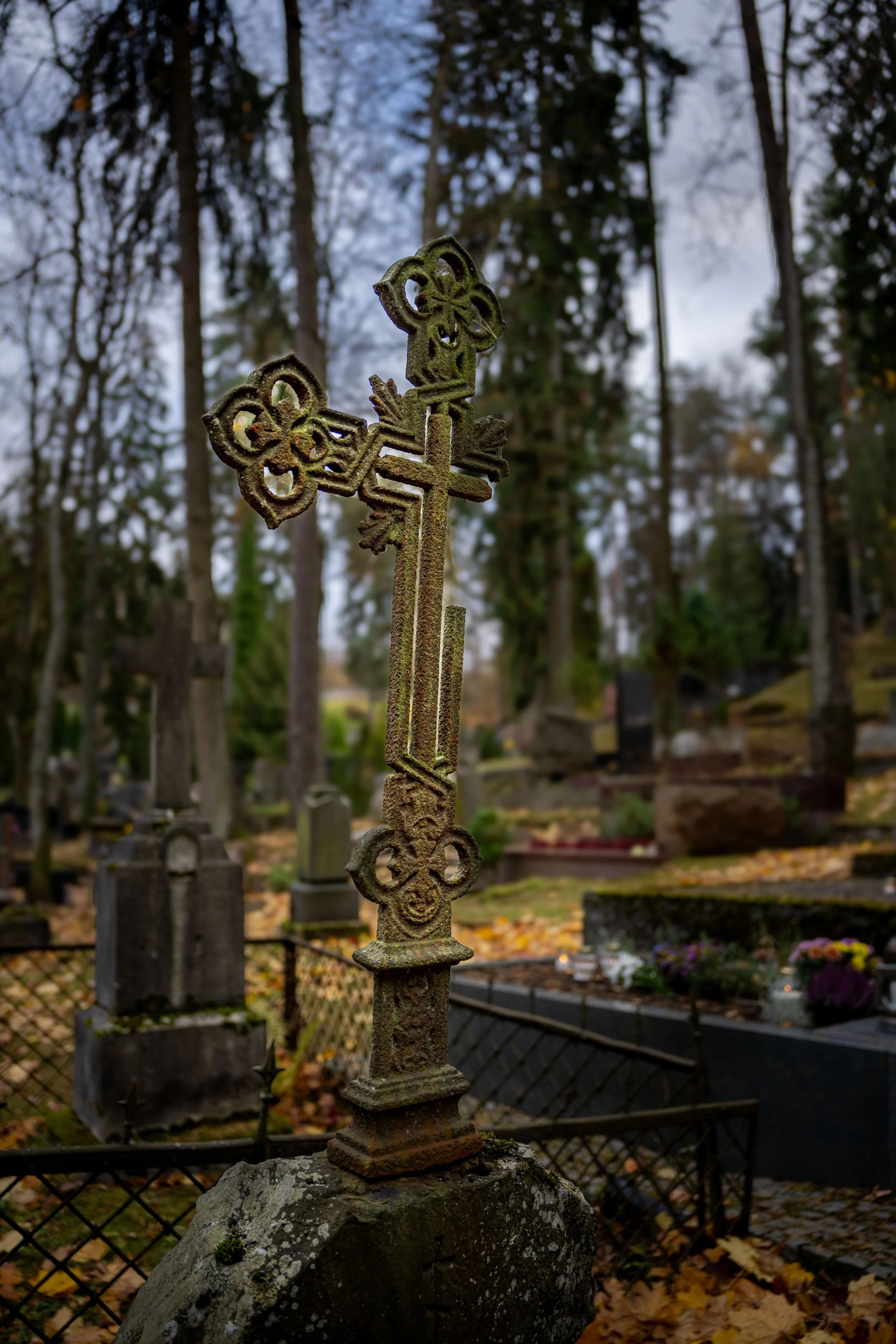 Vilnius – Time corrodes metal but not remembrance; here, the past still whispers through quiet prayers.