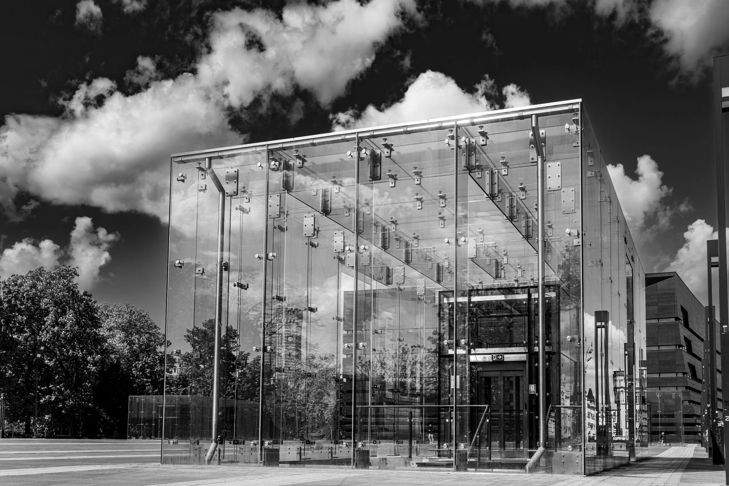 Wrocław: Transparent walls dissolve into clouds, blurring the line between earth and air.