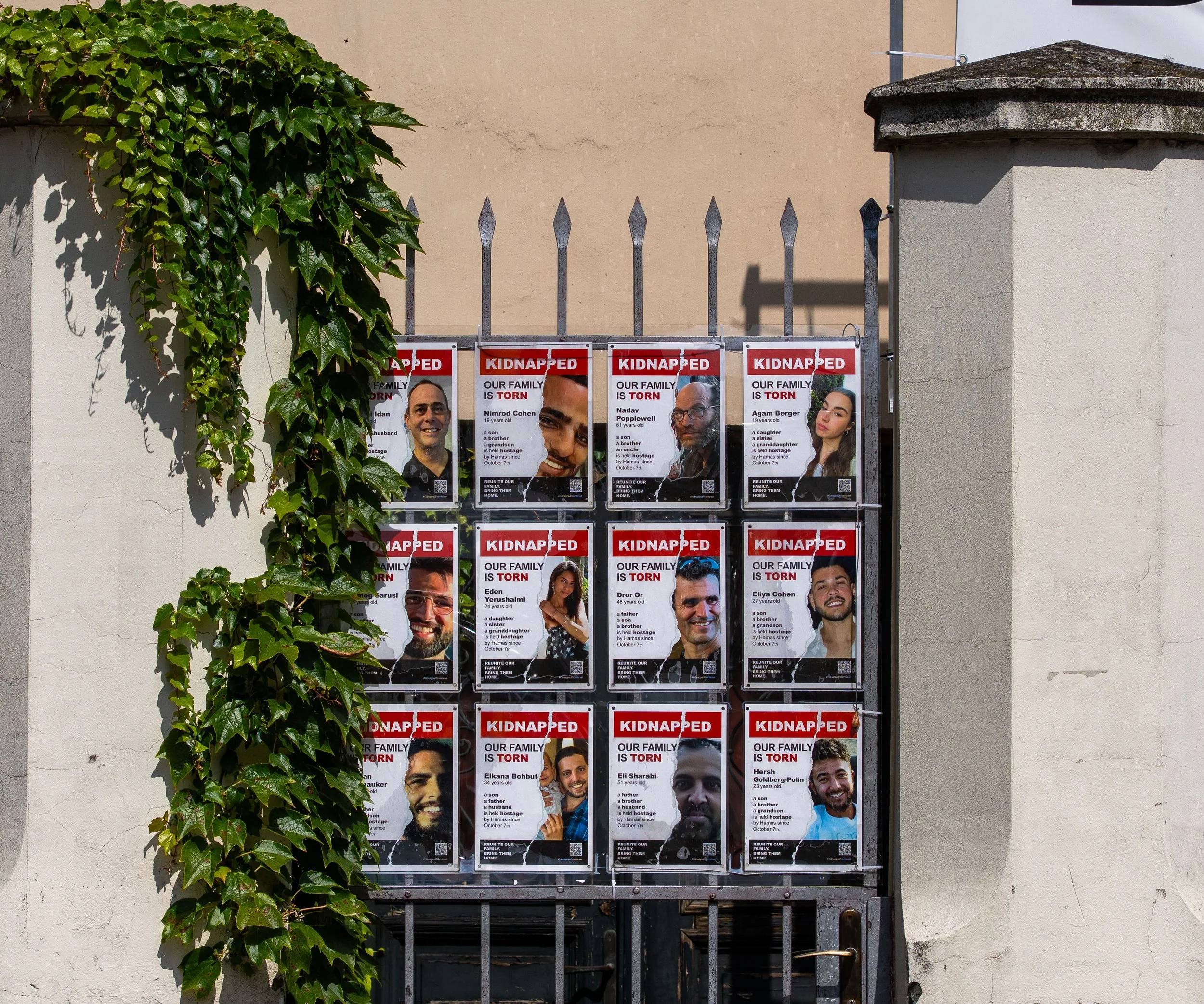Kidnapped: faces of stolen lives, cries for justice on the streets of Krakow.