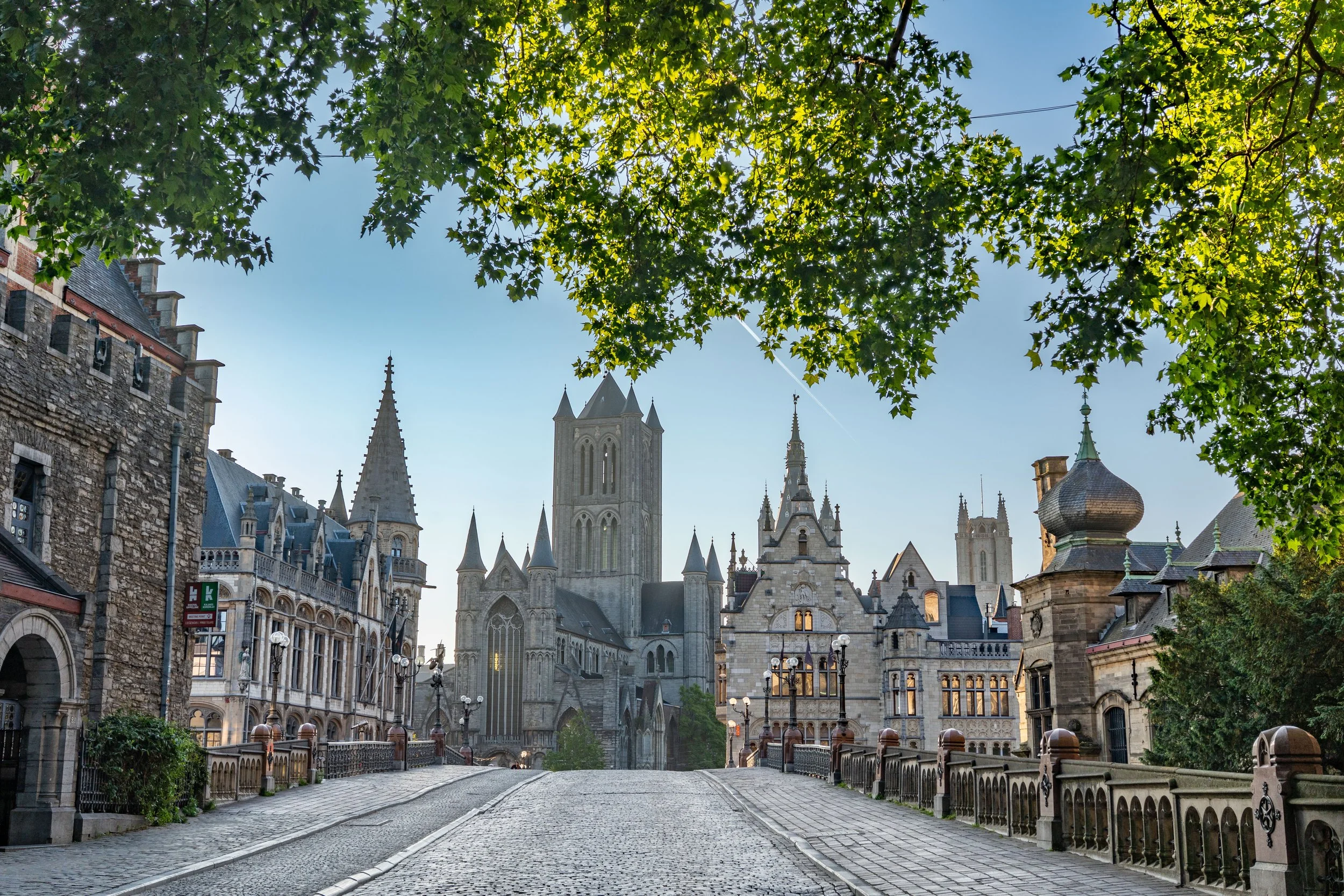 Gent: Between stone and sky, the city awakens in the calm of first light.