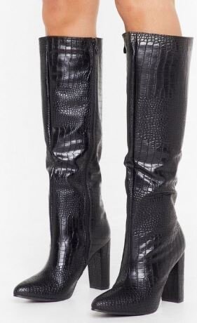 Croc Our World Faux Leather Knee-High Boots