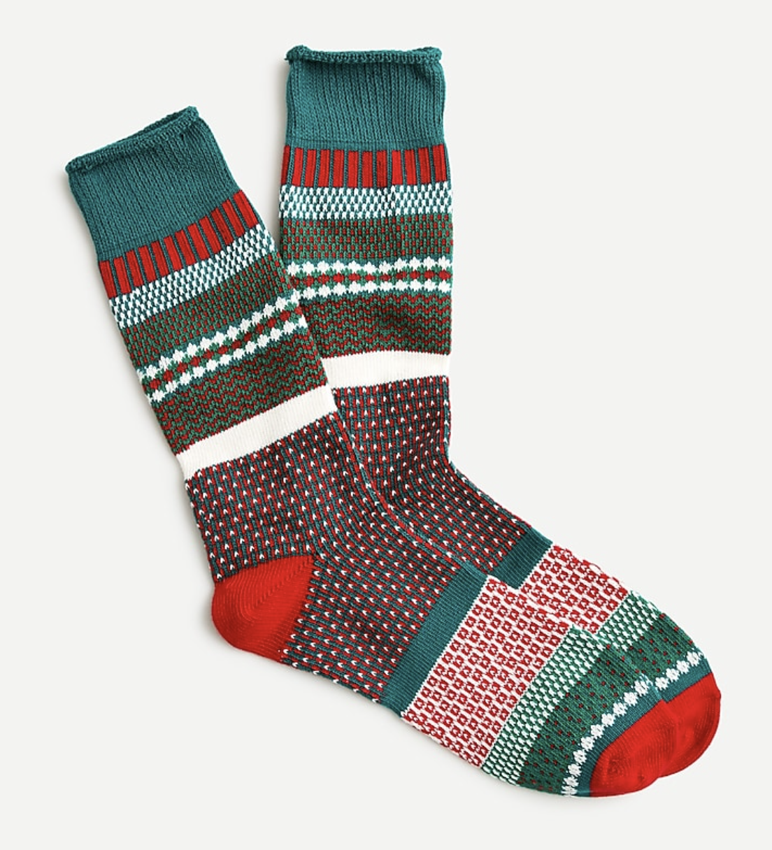 Fair Isle multicolor socks