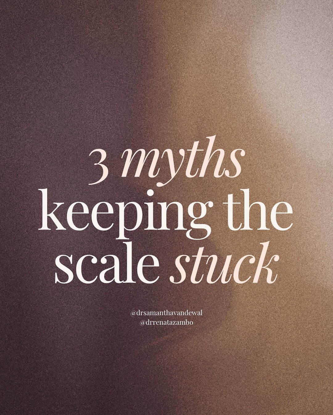 Let&rsquo;s break them down, shall we? ⤵️

Myth 1️⃣ - your metabolism is slow because of your age. 
While there is *some* truth to this, many of us reach our 30s and 40s feeling like we can&rsquo;t lose weight as fast, or that weight gain comes on mo