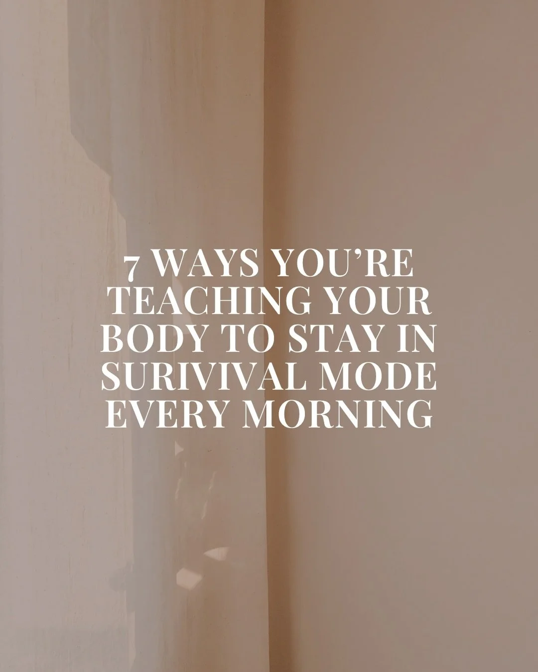 The body learns patterns, and many of us have unintentionally trained ours to stay in stress mode. 

If your nervous system could ask for one thing tomorrow morning,
what do you think it would need more of?🤔