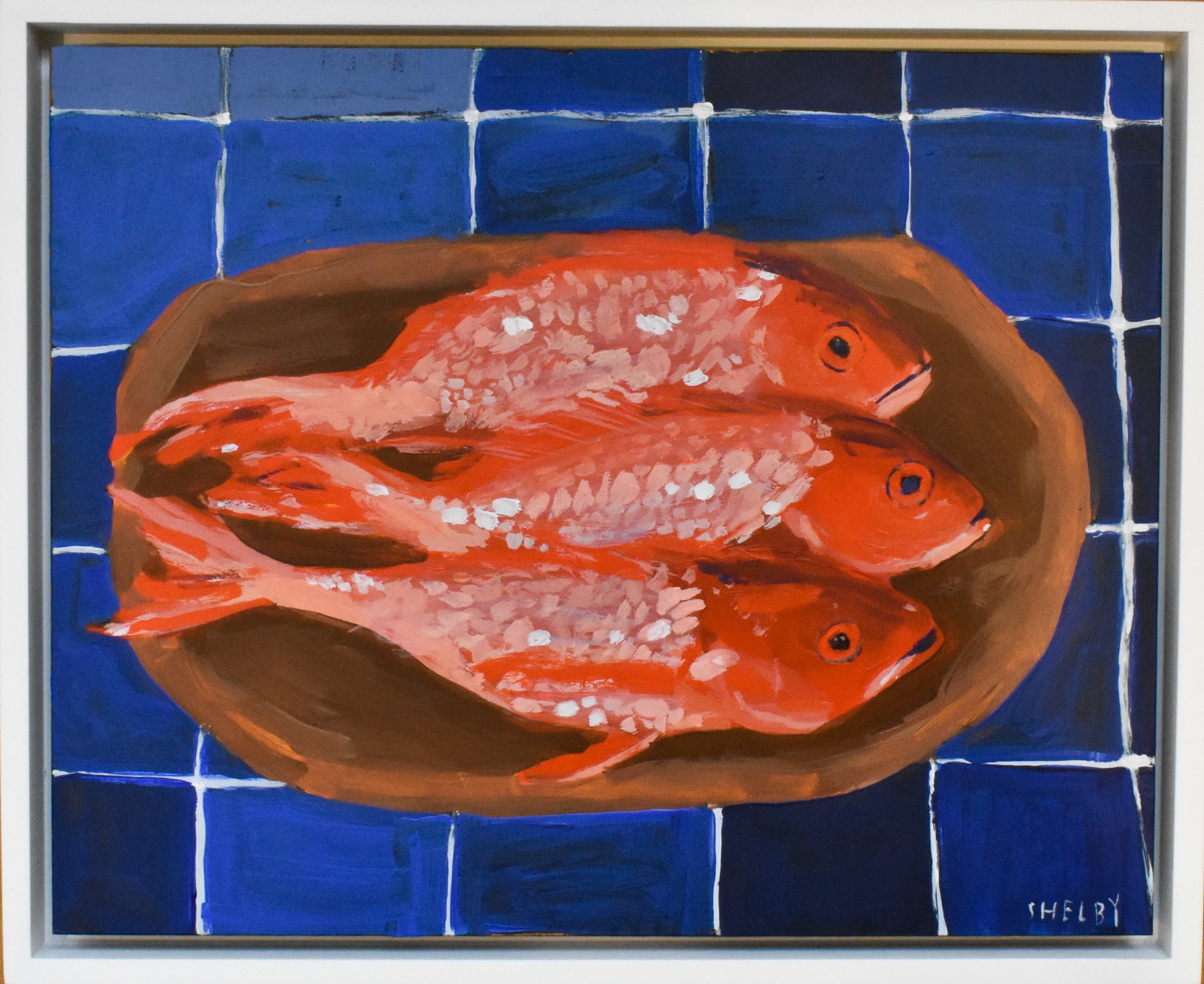 Red Fish Blue Tile