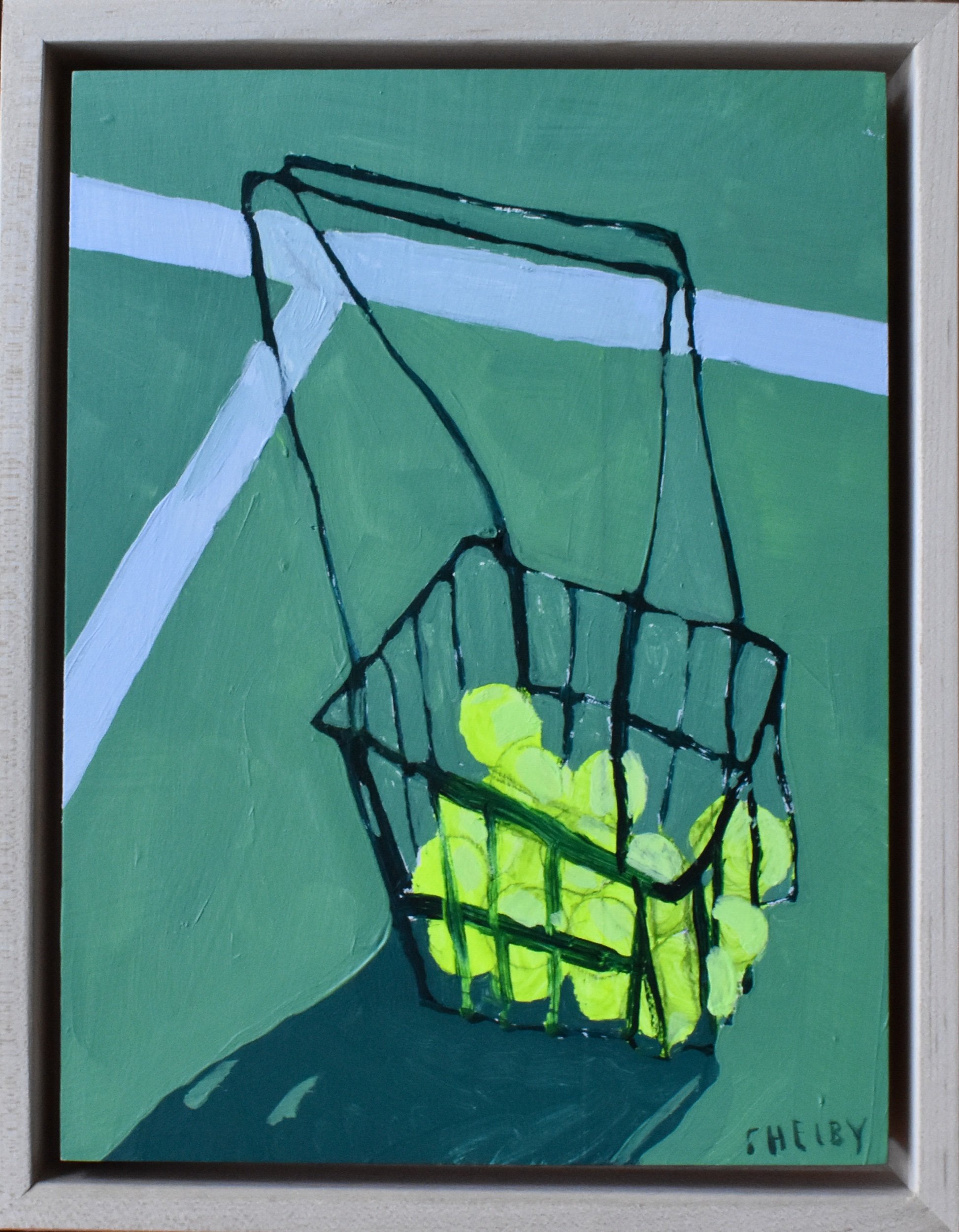Wire Basket with Green Balls