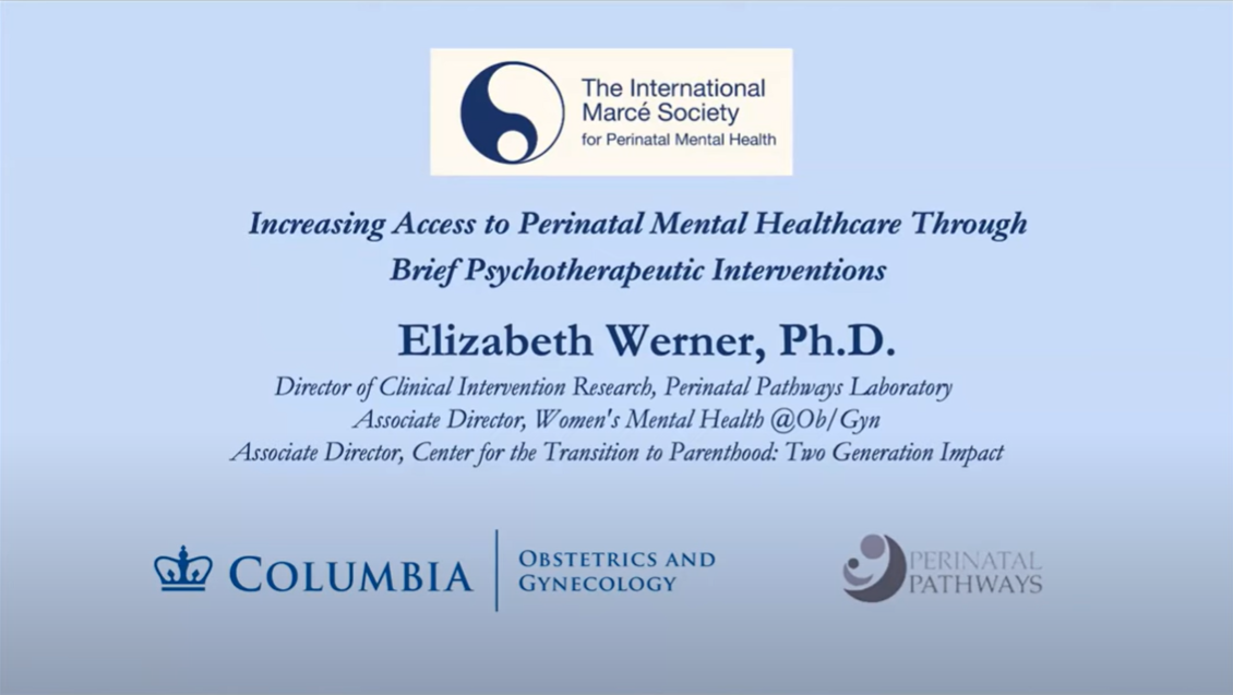 Dr. Werner discusses access to preventive interventions for perinatal mood and anxiety orders