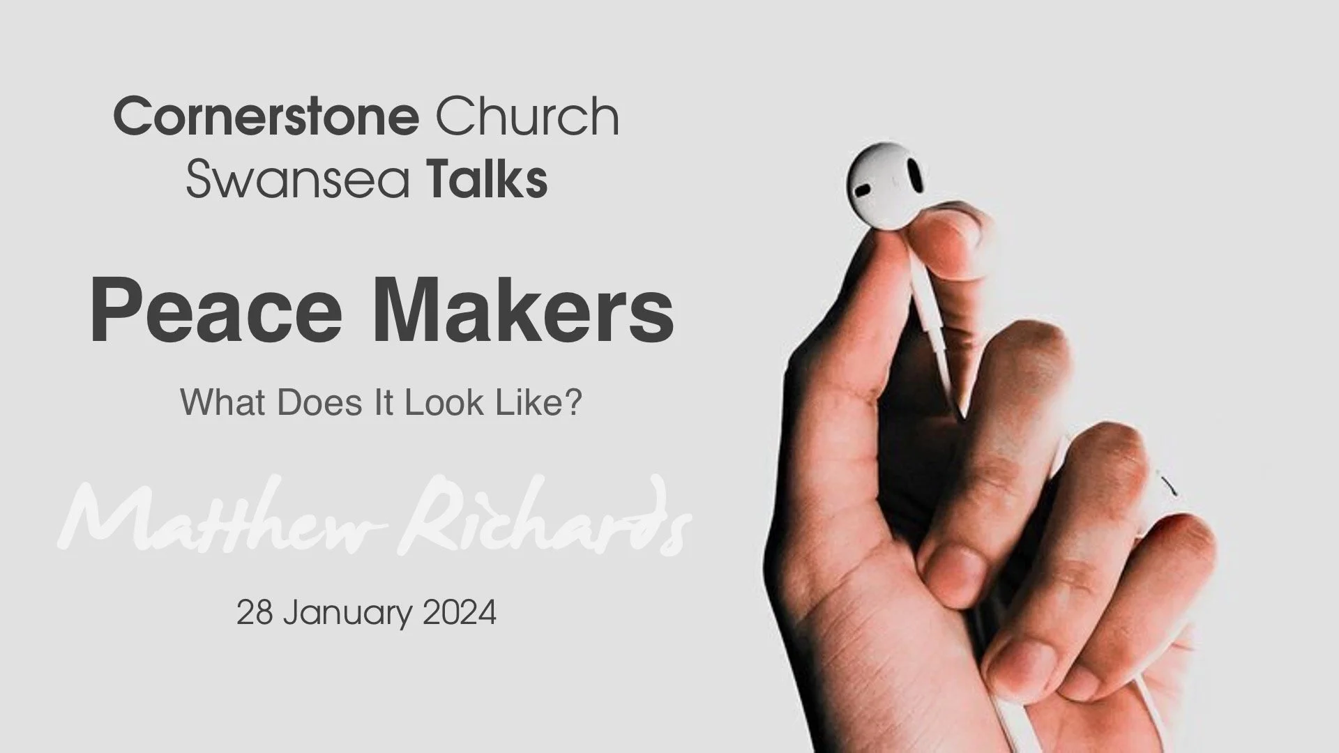 Peace Makers: What Does It Look Like?