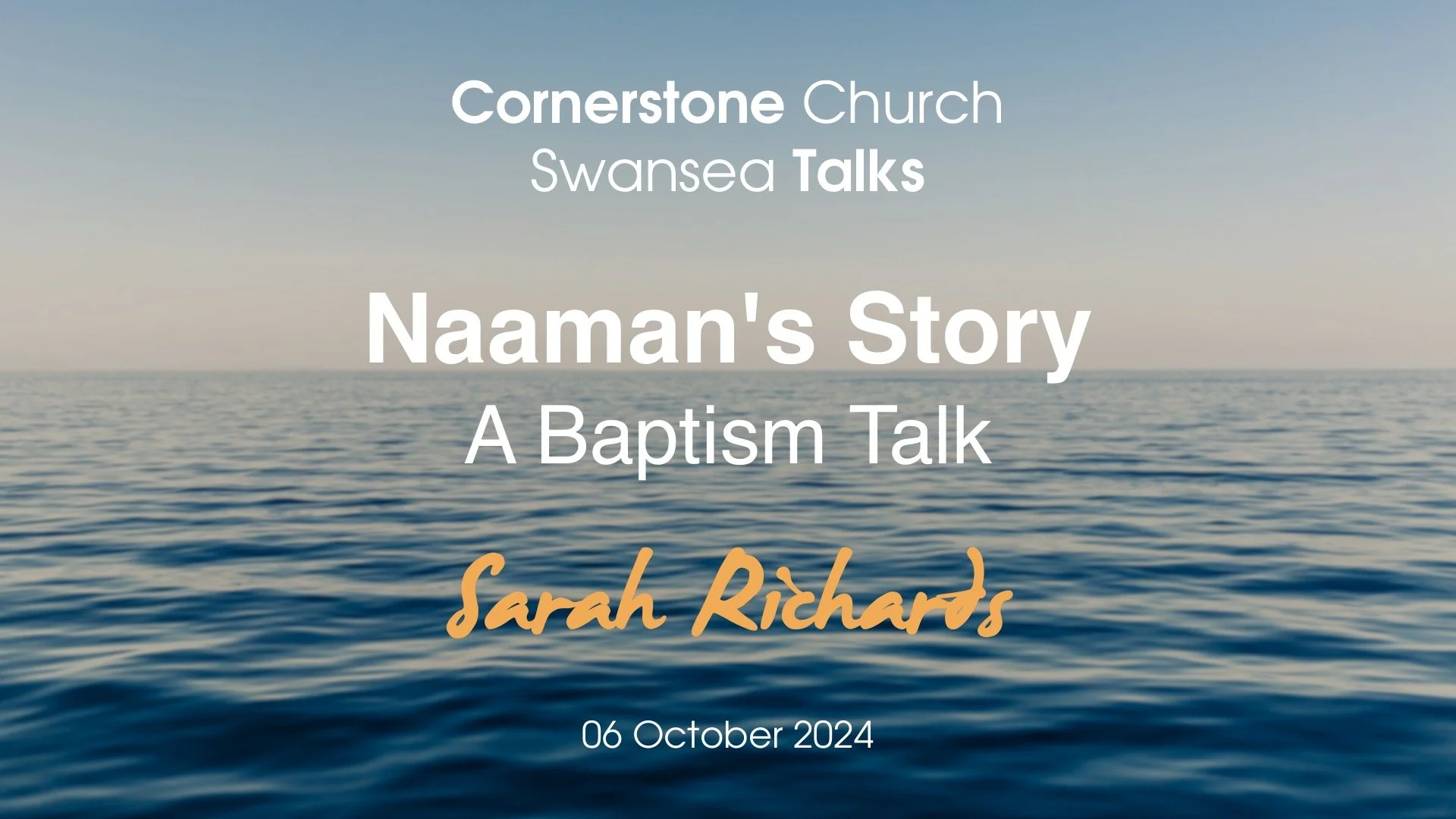 Naaman's Story: A Baptism Talk