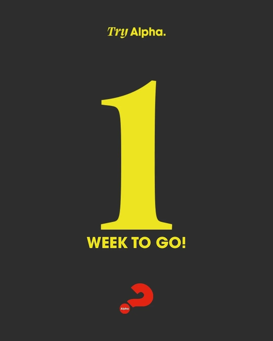 We can&rsquo;t wait for Alpha to begin 🙌 this time next week! See you at 7.30 for a cuppa and some delicious sweet treats 🍰 followed by a video and a good chat! All welcome 🤗
