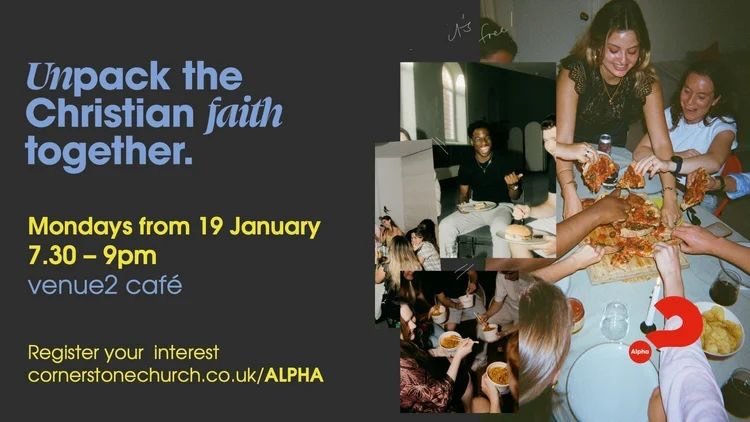 Thinking about 2026? 🎉 why not join us on our next Alpha? Come and explore faith, life and meaning with us in the new year. 🔼Sign up for free using the Alpha link in our bio. ▶️DM us if you have any questions.