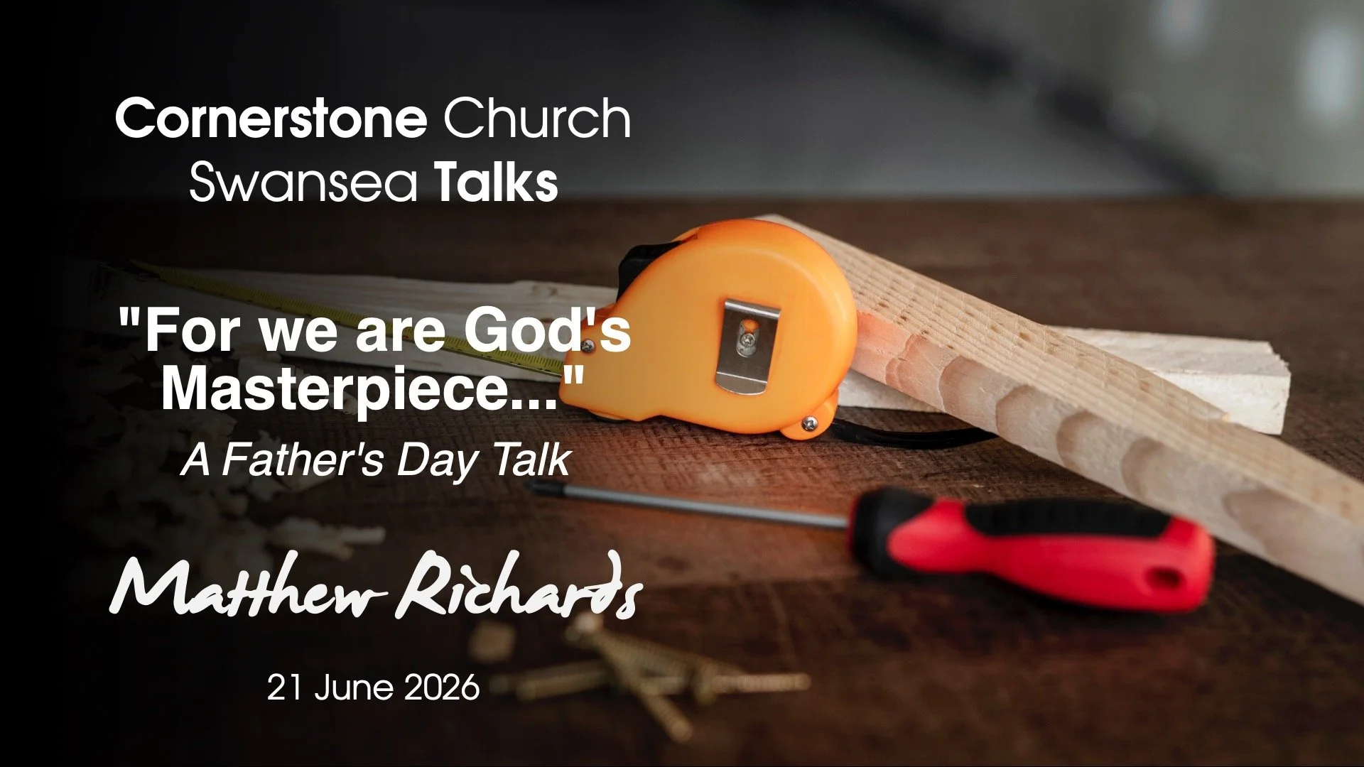 For We Are God's Masterpiece.