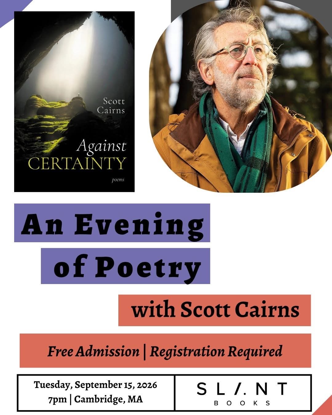 An Evening of Poetry with Scott Cairns