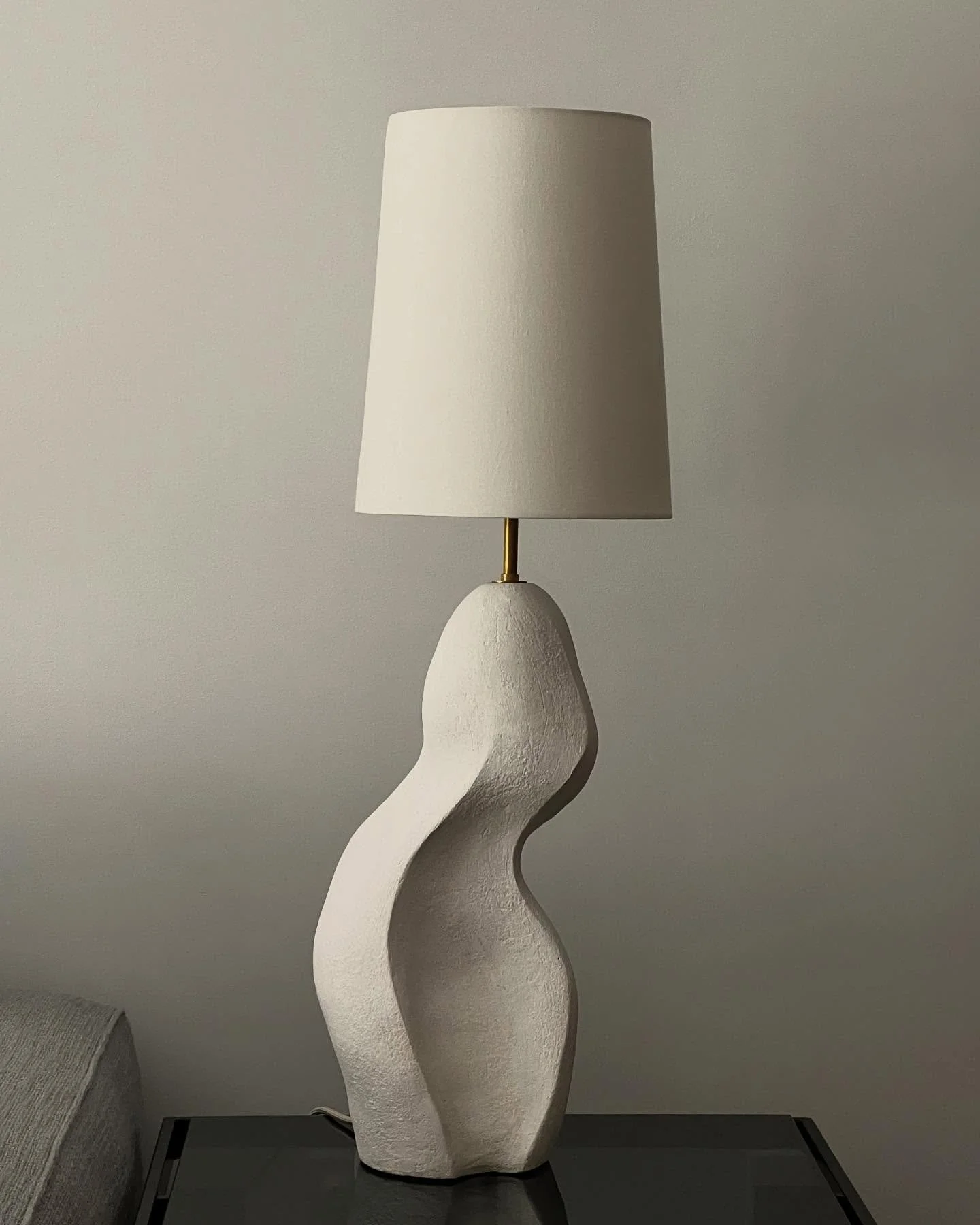 A custom lamp I still dream about. I sometimes wish I had one of my own, and I keep thinking about new versions of this form. But she turned out so perfectly that I&rsquo;m almost afraid to recreate this simple, poetic shape.