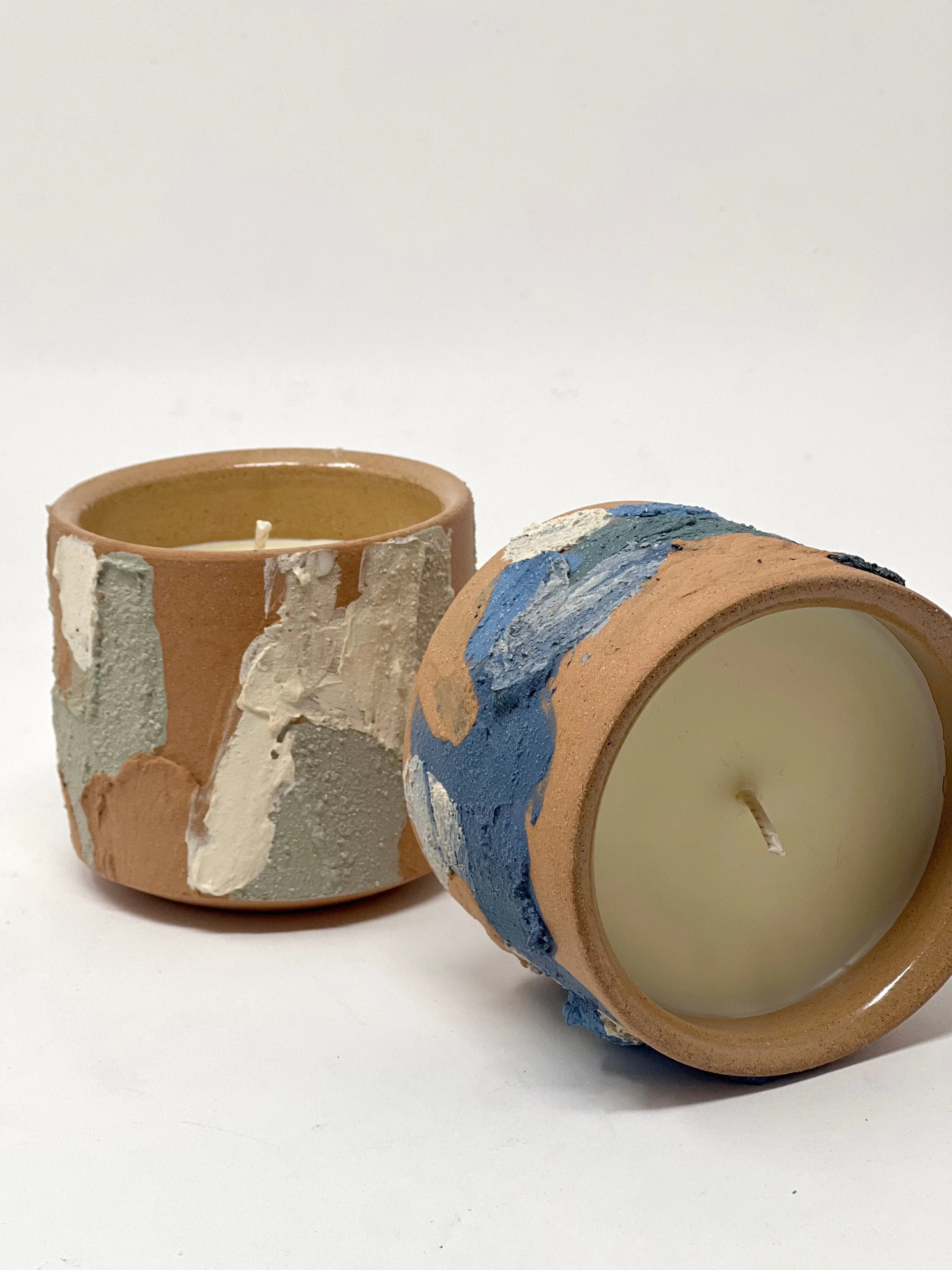 Denim Blue Painterly Candle  with Neroli Scent