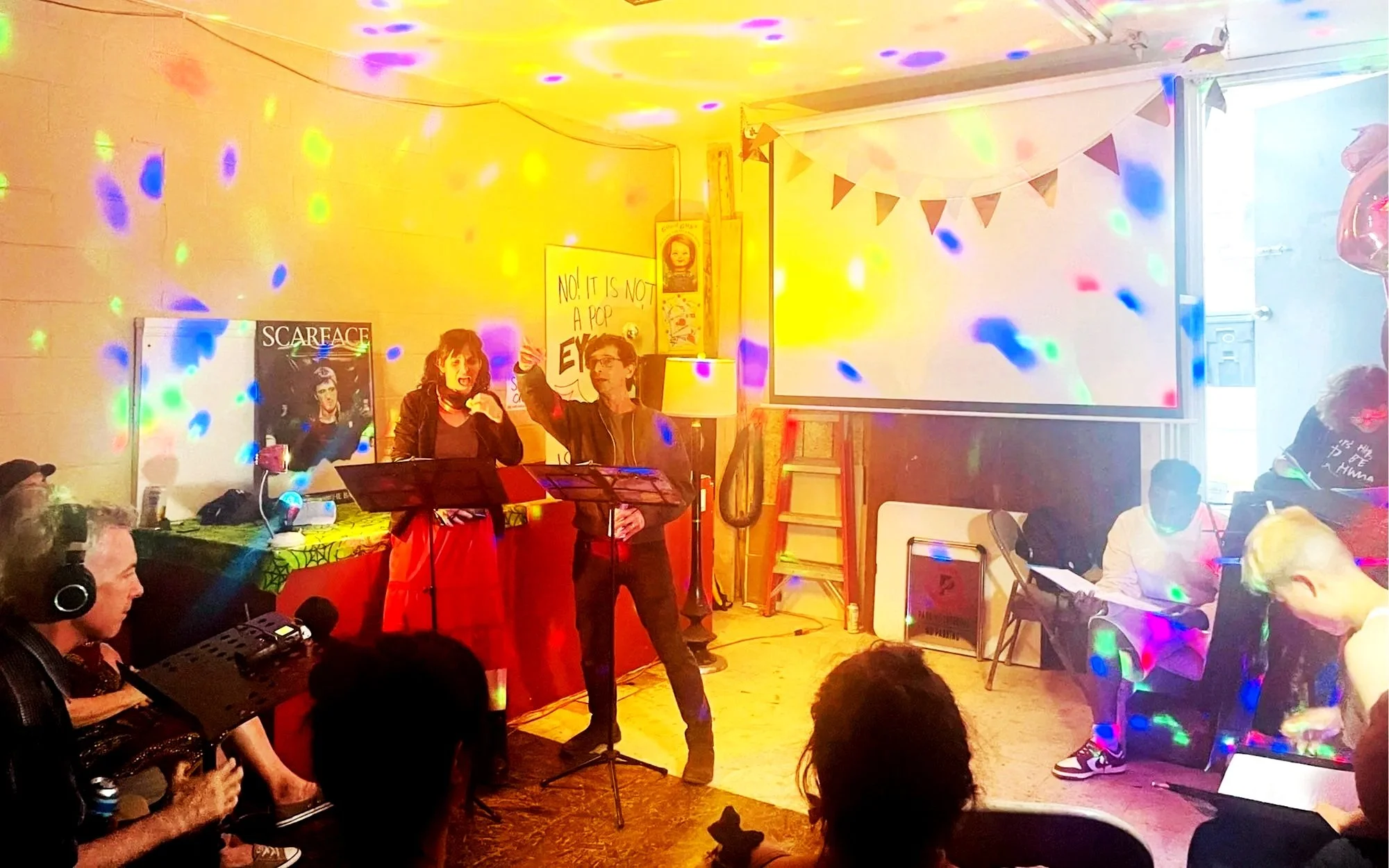 Miranda Calderon, Jordan Pettle, Tony Ofori, Valerie Buhagiar and Rose Tuong read PROWL by Ivana Sokola at Toronto's Eyesore Cinema, June 8, 2026