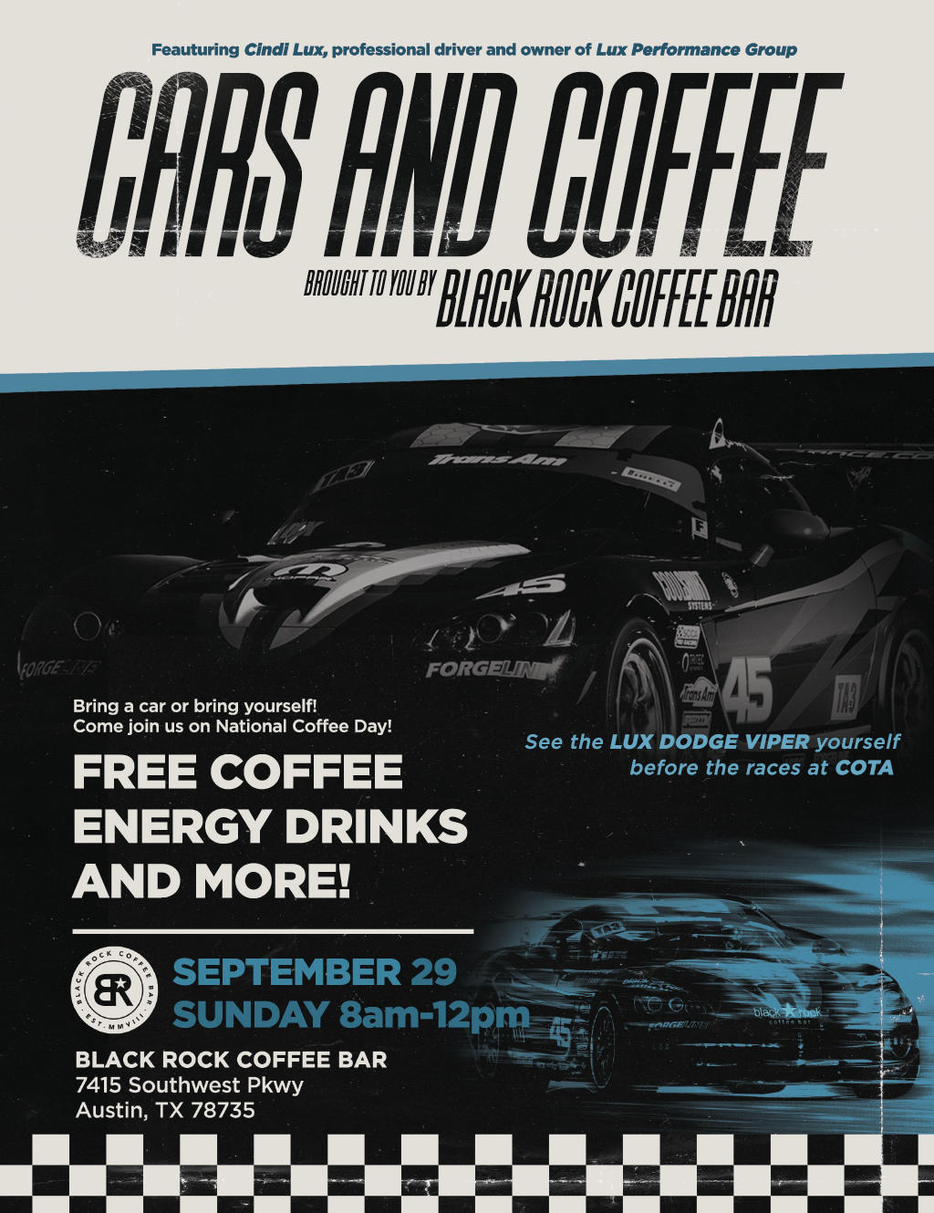 Cars &amp; Coffee with Black Rock Coffee featuring Cindi Lux