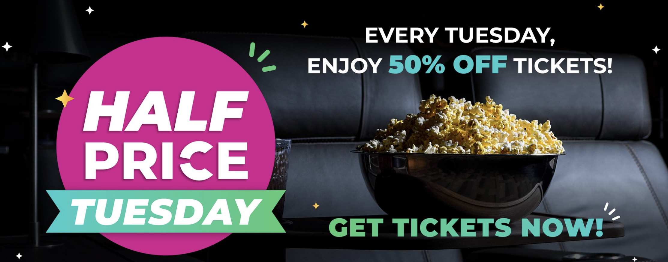 Moviehouse &amp; Eatery 50% Off Tickets 